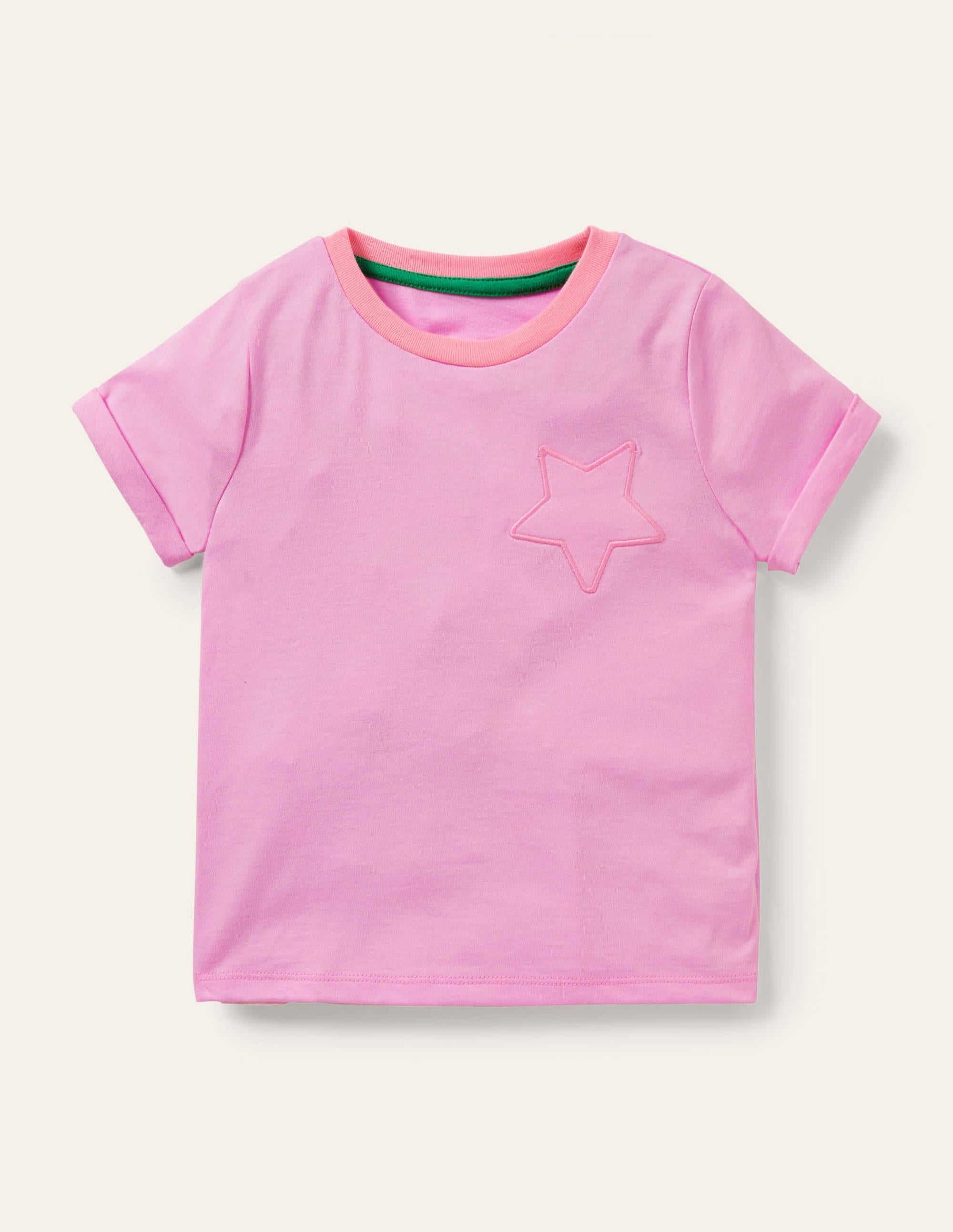 Star Pocket Slub T-shirt-Rosebay Pink - Image 1