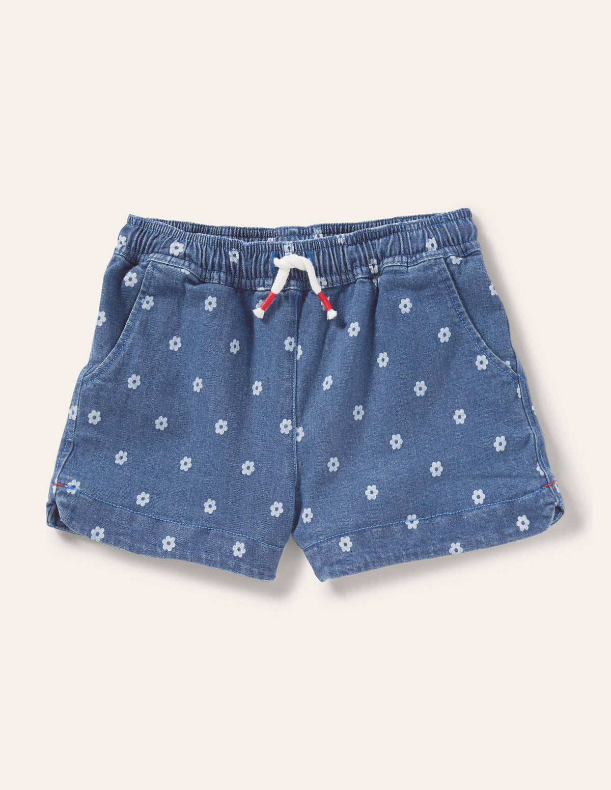 Heart Pocket Shorts-Denim Daisy - Image 1