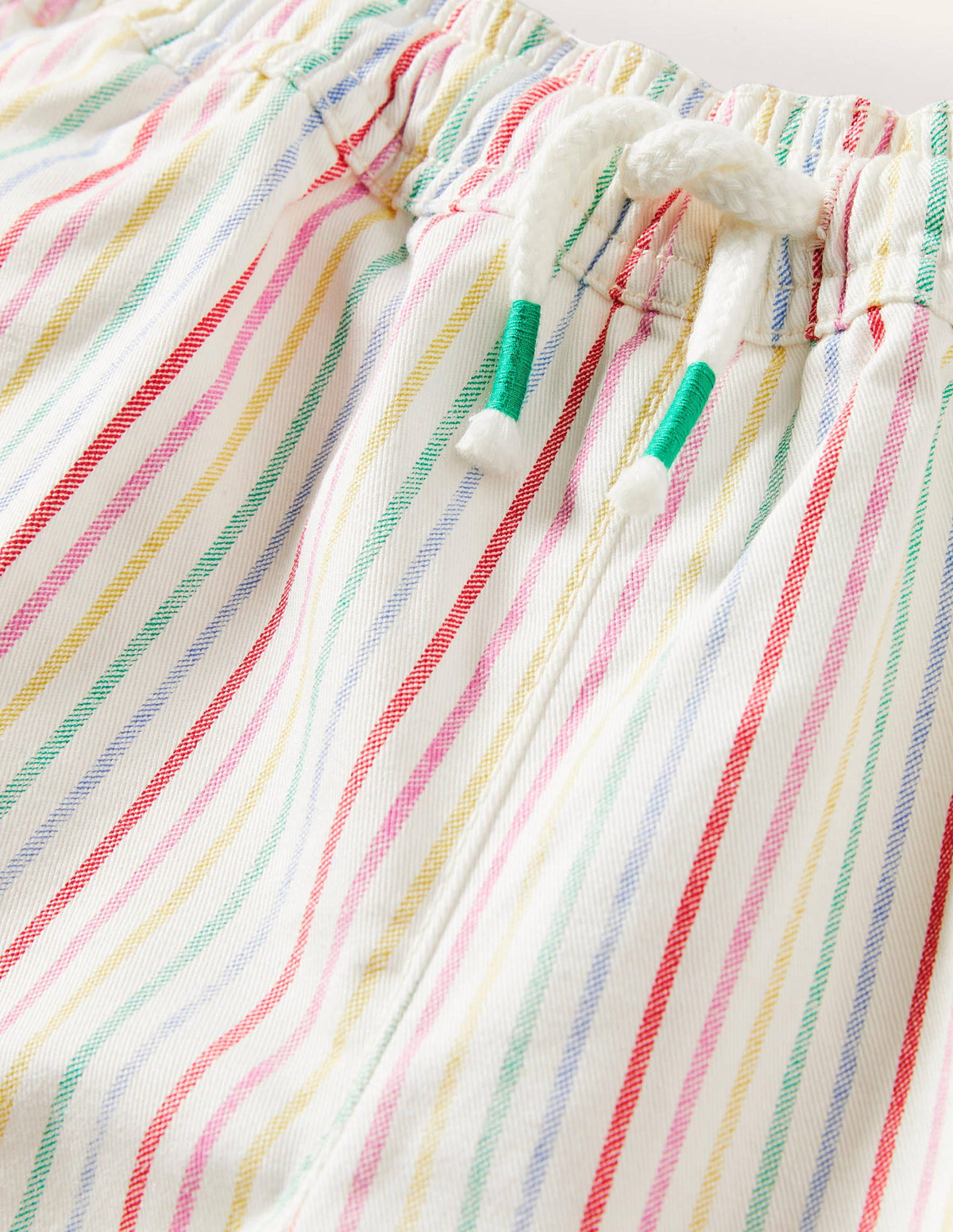 Heart Pocket Shorts-Ivory/ Multi Stripe-3