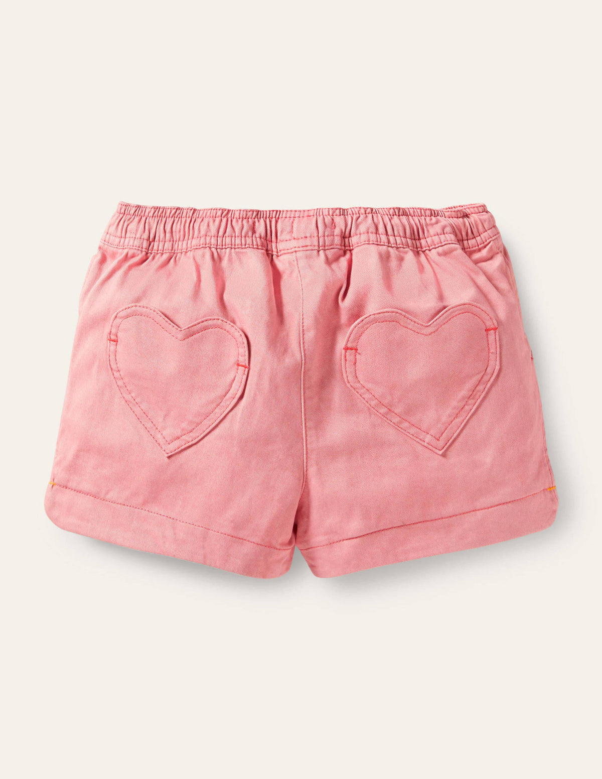 Heart Pocket Shorts-Almond Pink-2