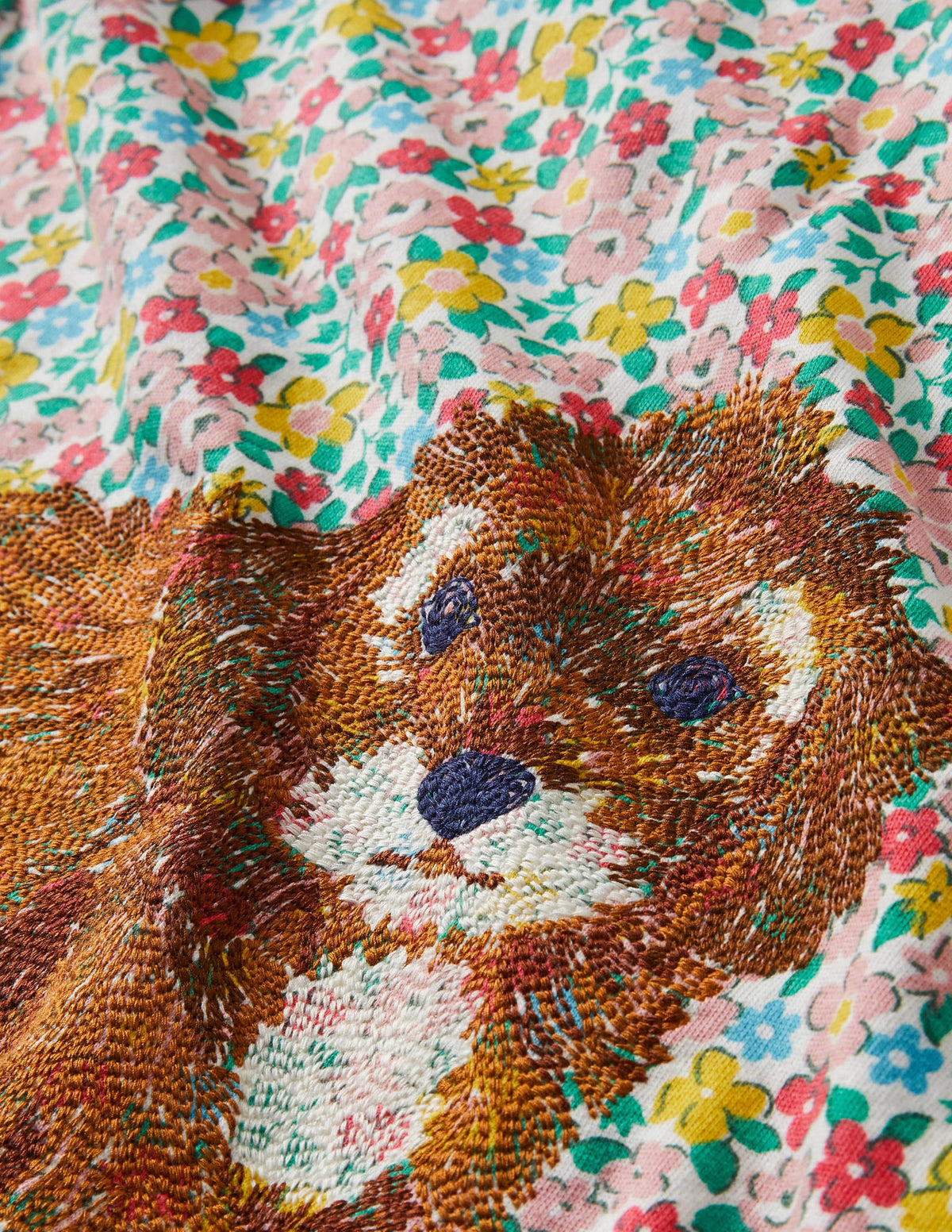 Superstitch Sweatshirt-Multi Spring Floral Puppies - Image 3