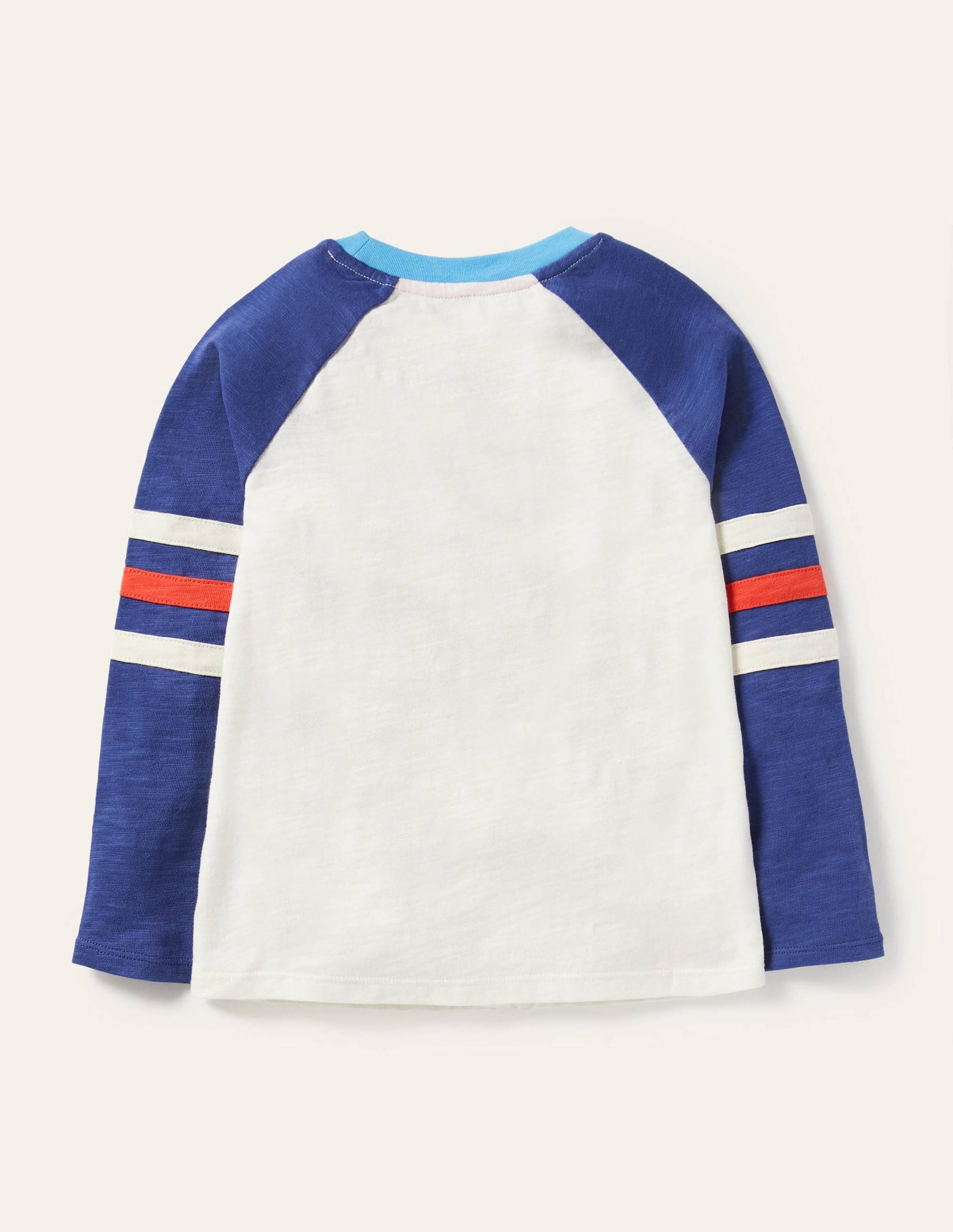 Slub Raglan T-shirt-Blue/Green Pepper Stars-2