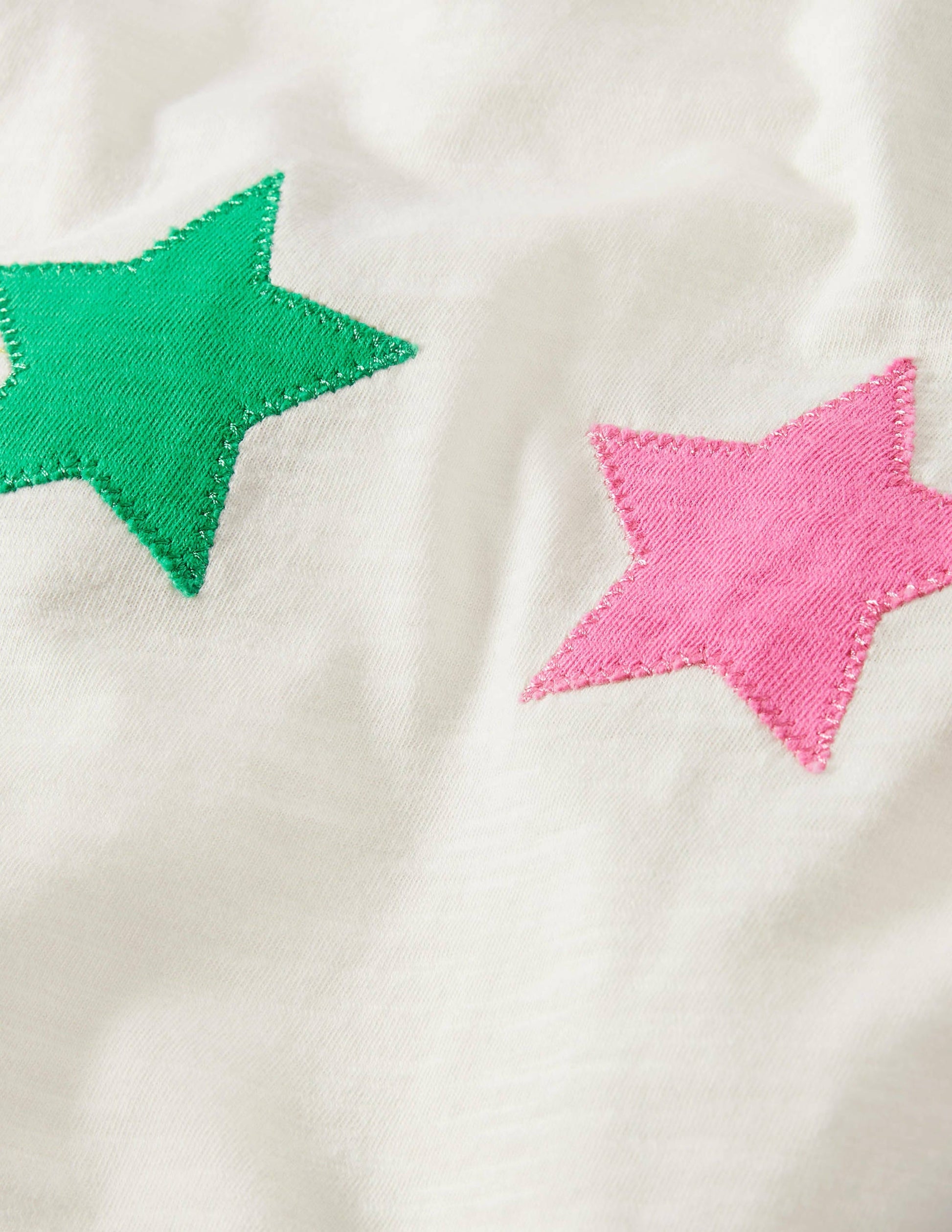 Slub Raglan T-shirt-Blue/Green Pepper Stars-3