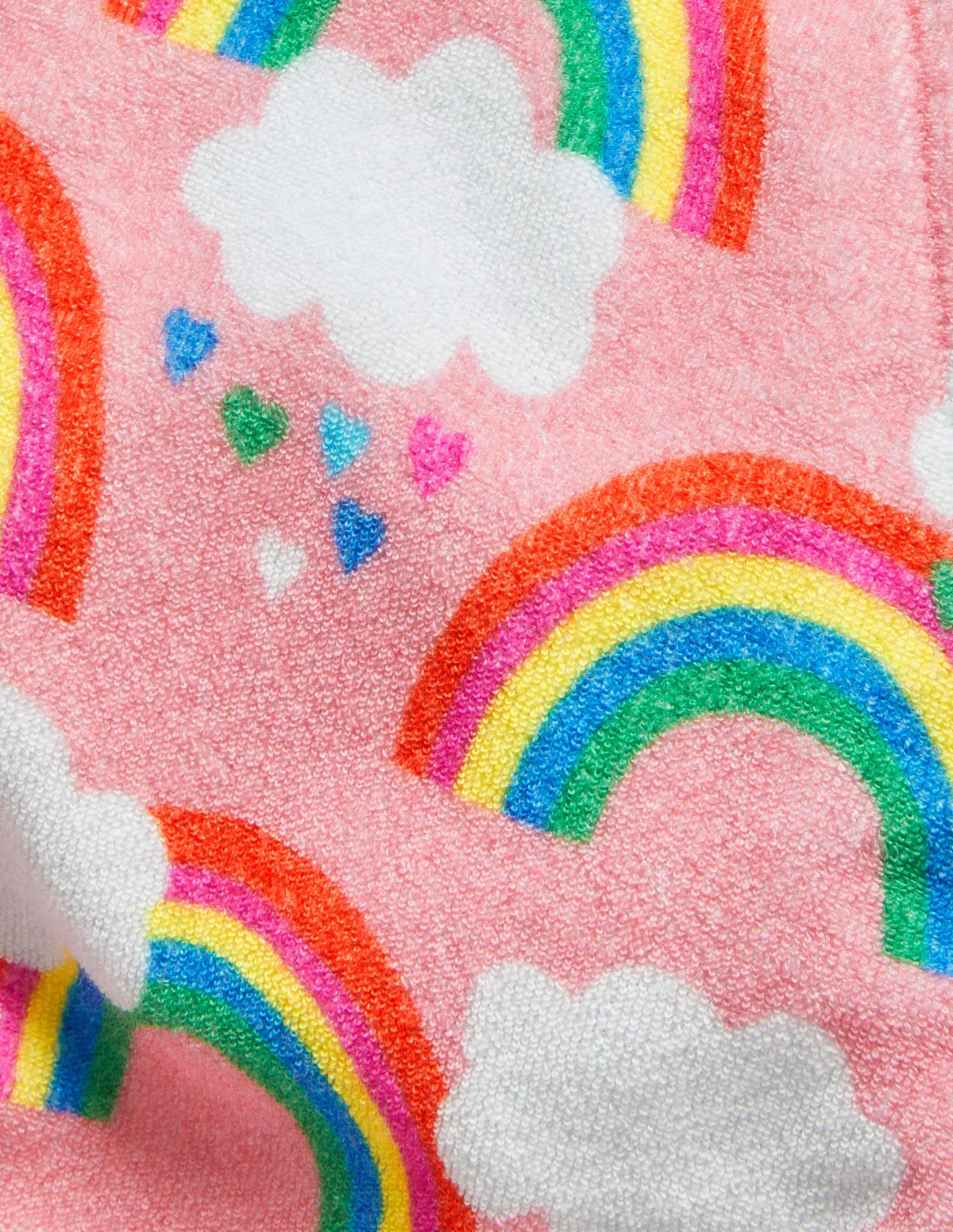 Towelling Shorts-Pink Lemonade Rainbows-3