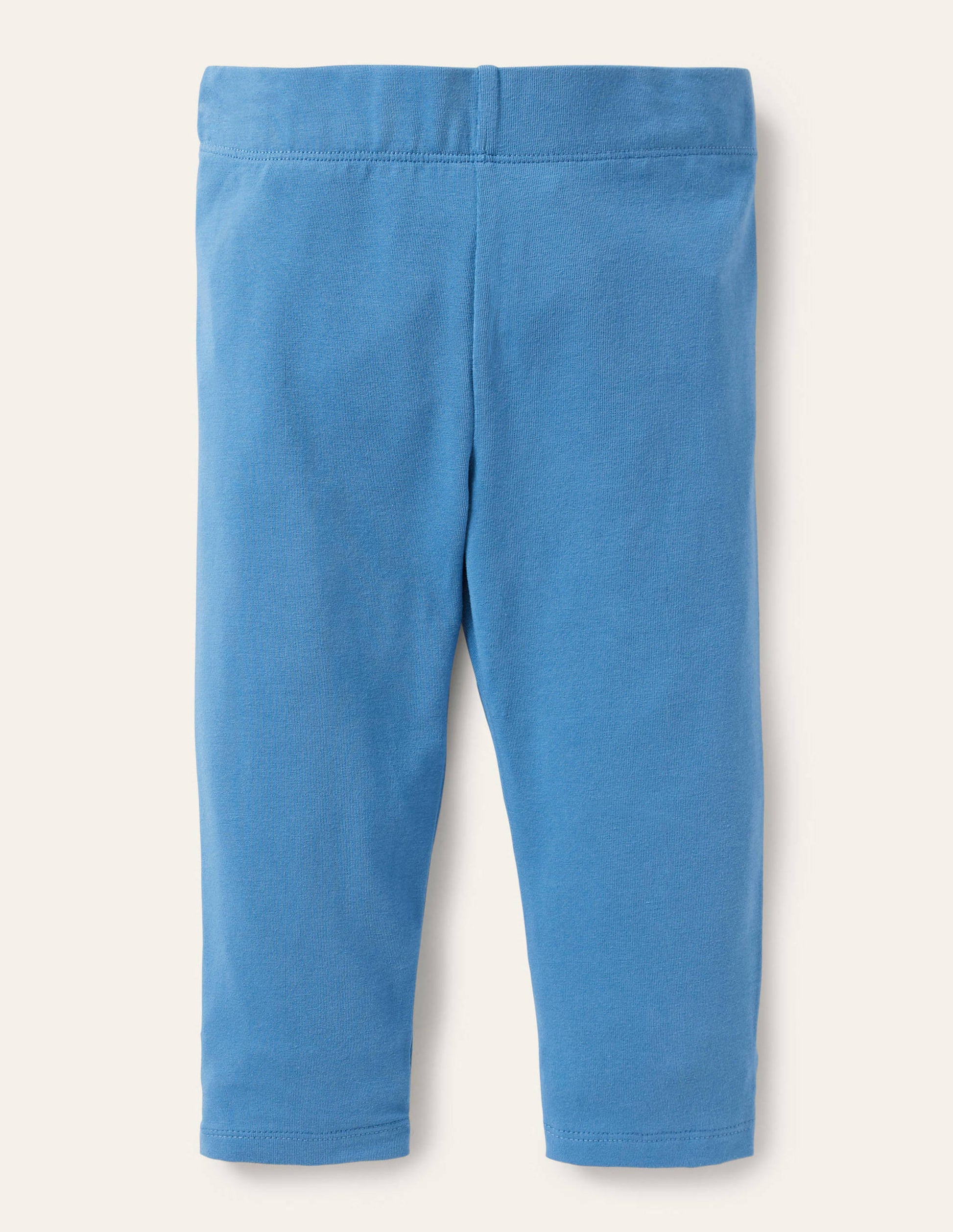 Plain Cropped Leggings-Bright Marina Blue-1