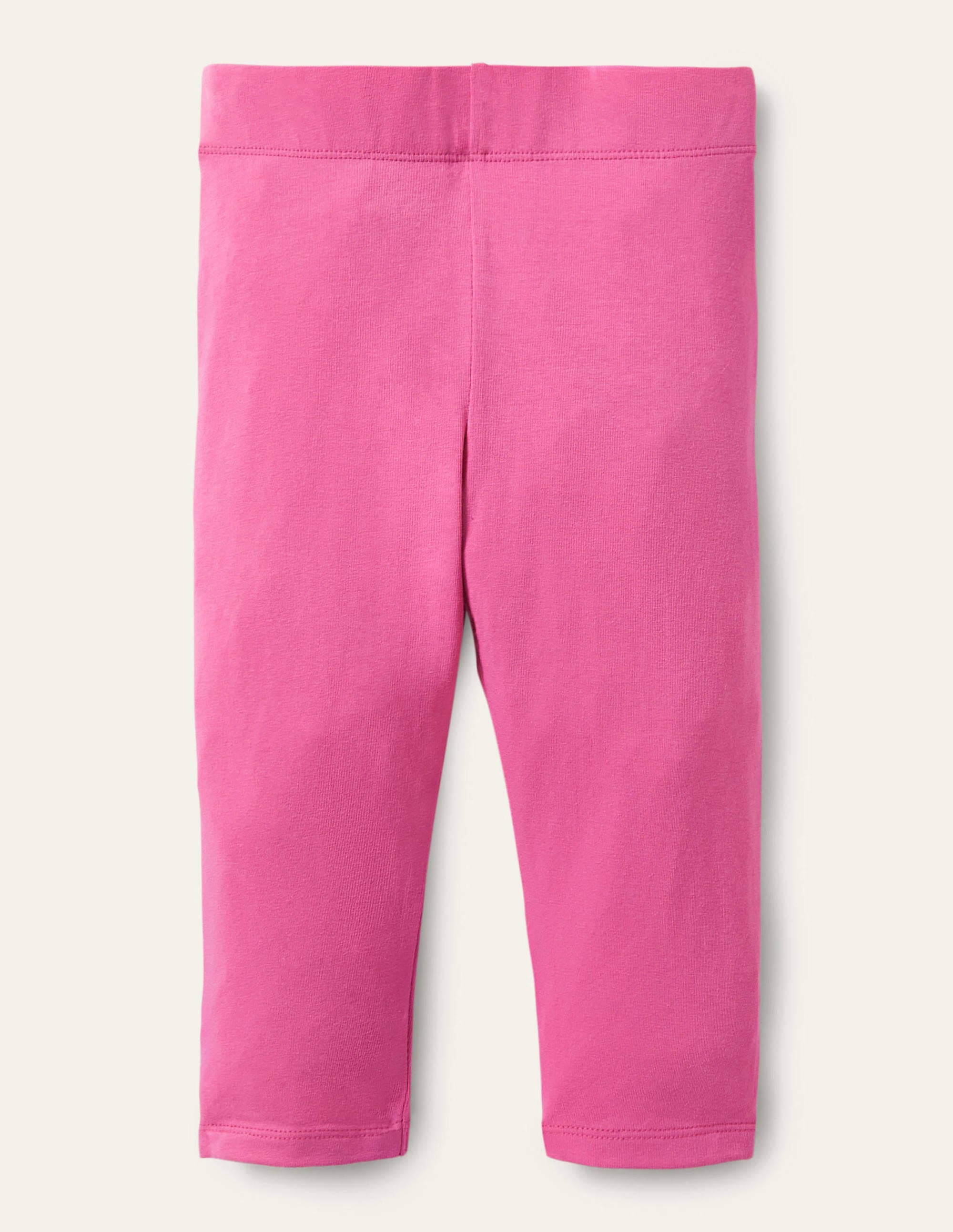 Plain Cropped Leggings-Bright Petal Pink - Image 1
