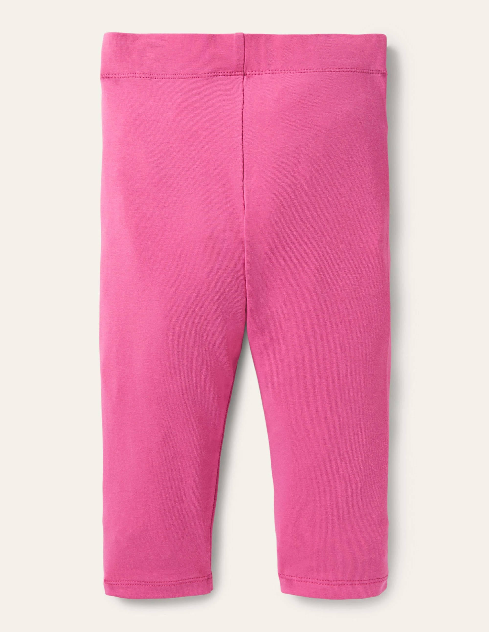 Plain Cropped Leggings-Bright Petal Pink - Image 2