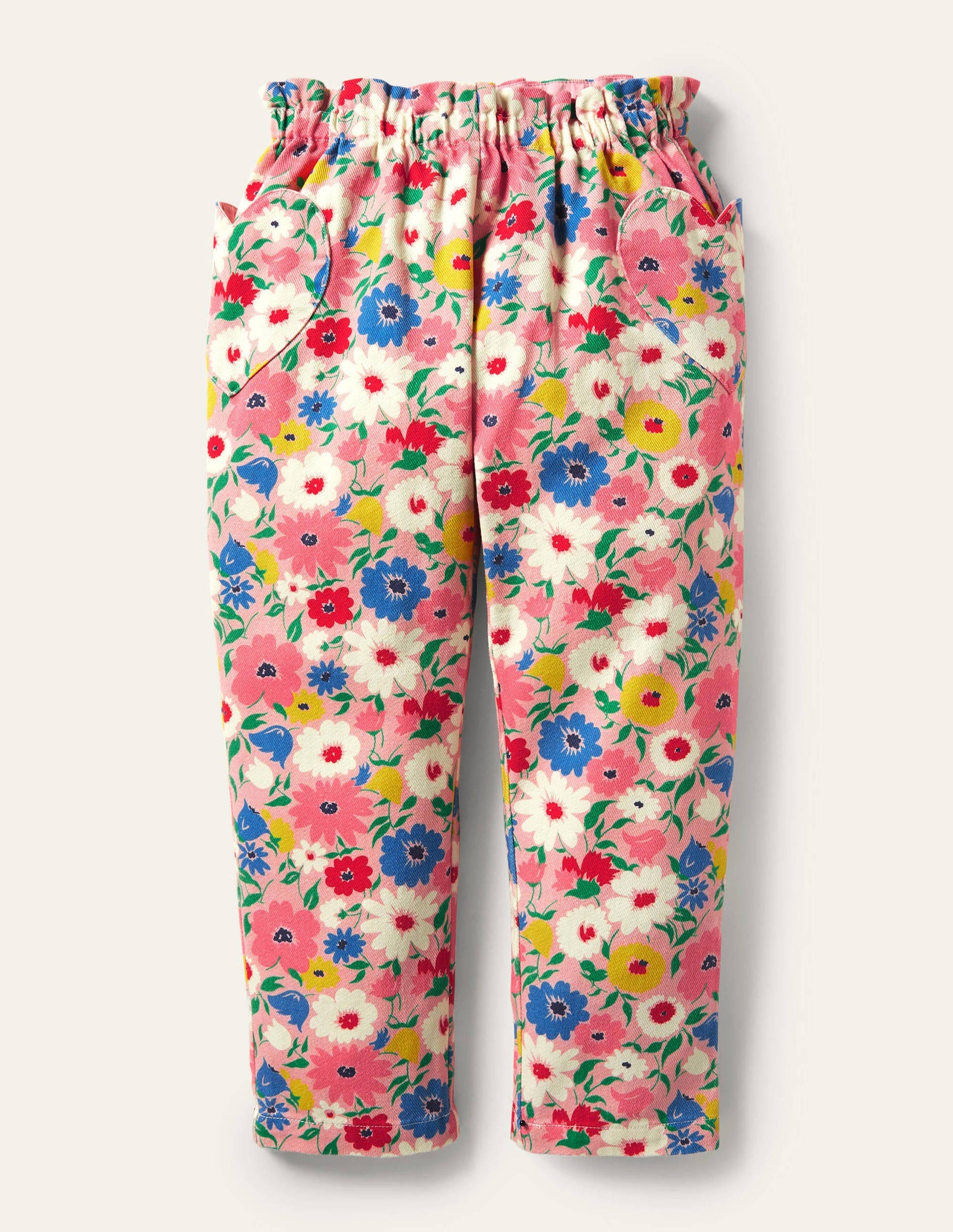 Pull-on Pants-Boto Pink Painterly Floral-1