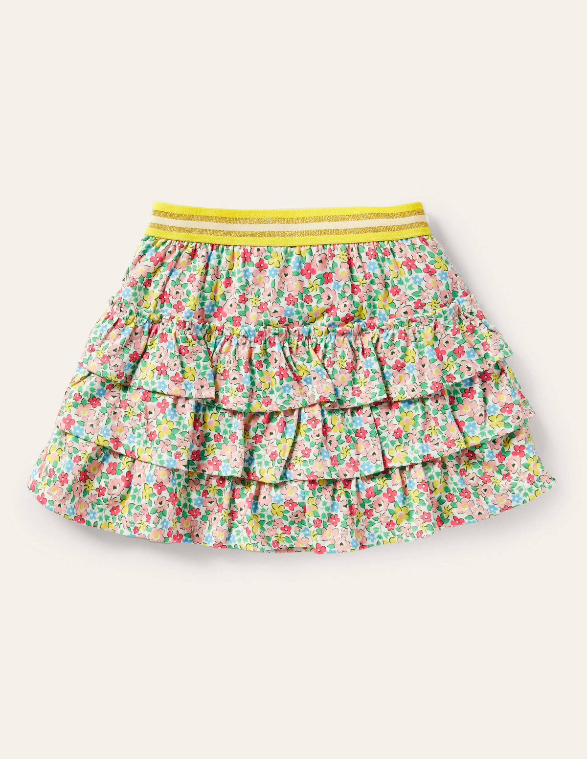 Jersey Ruffle Skort-Multi Spring Floral - Image 2