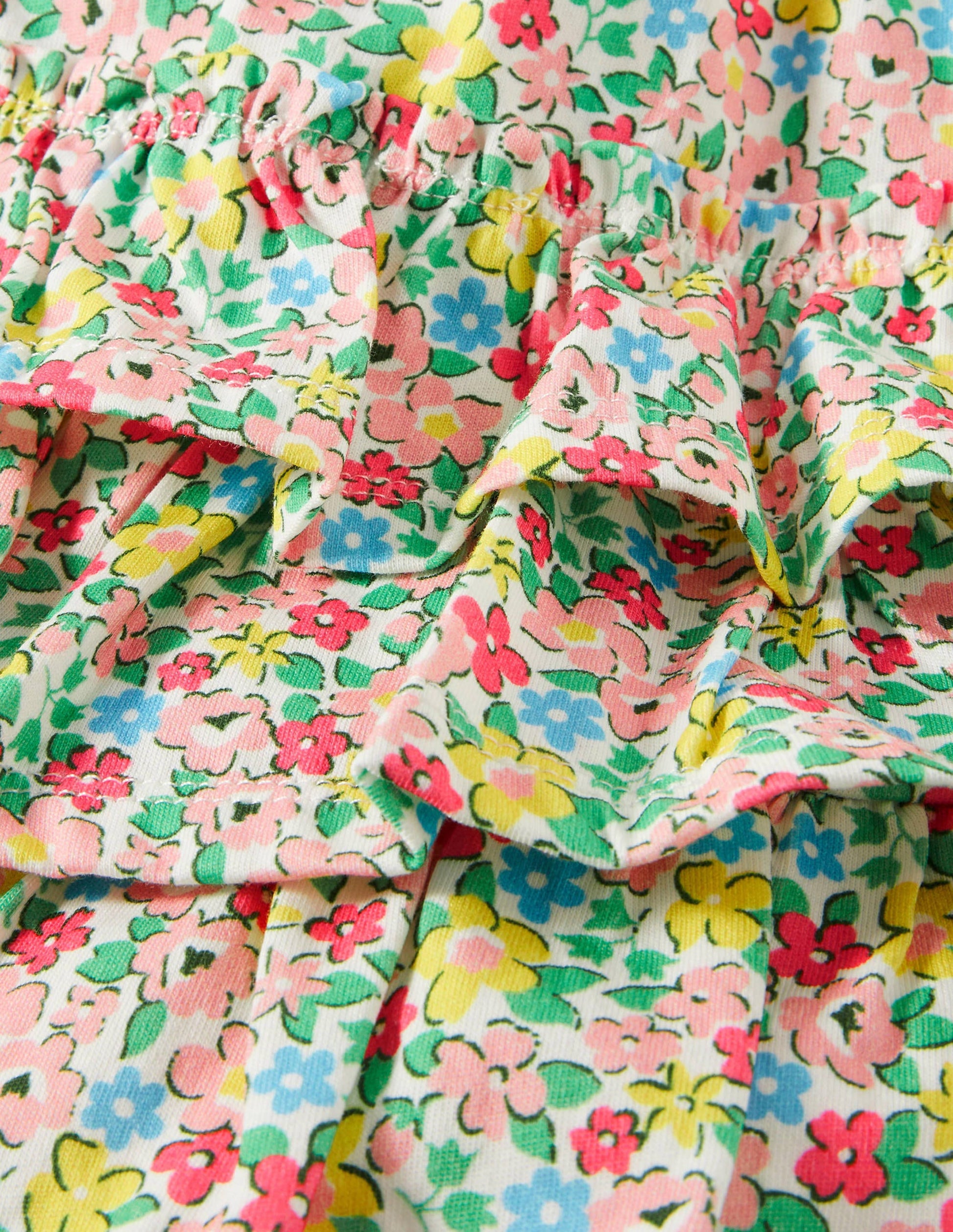 Jersey Ruffle Skort-Multi Spring Floral-3