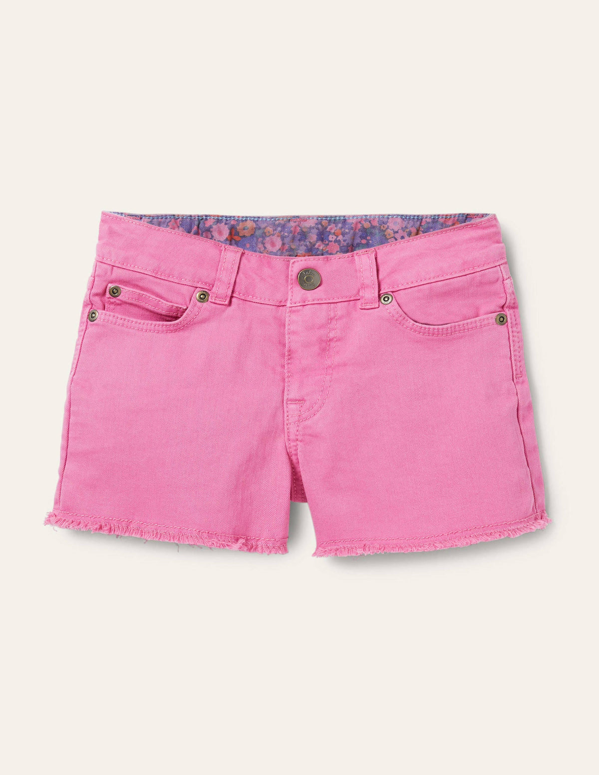 Denim Shorts-Strawberry Ice Pink-1