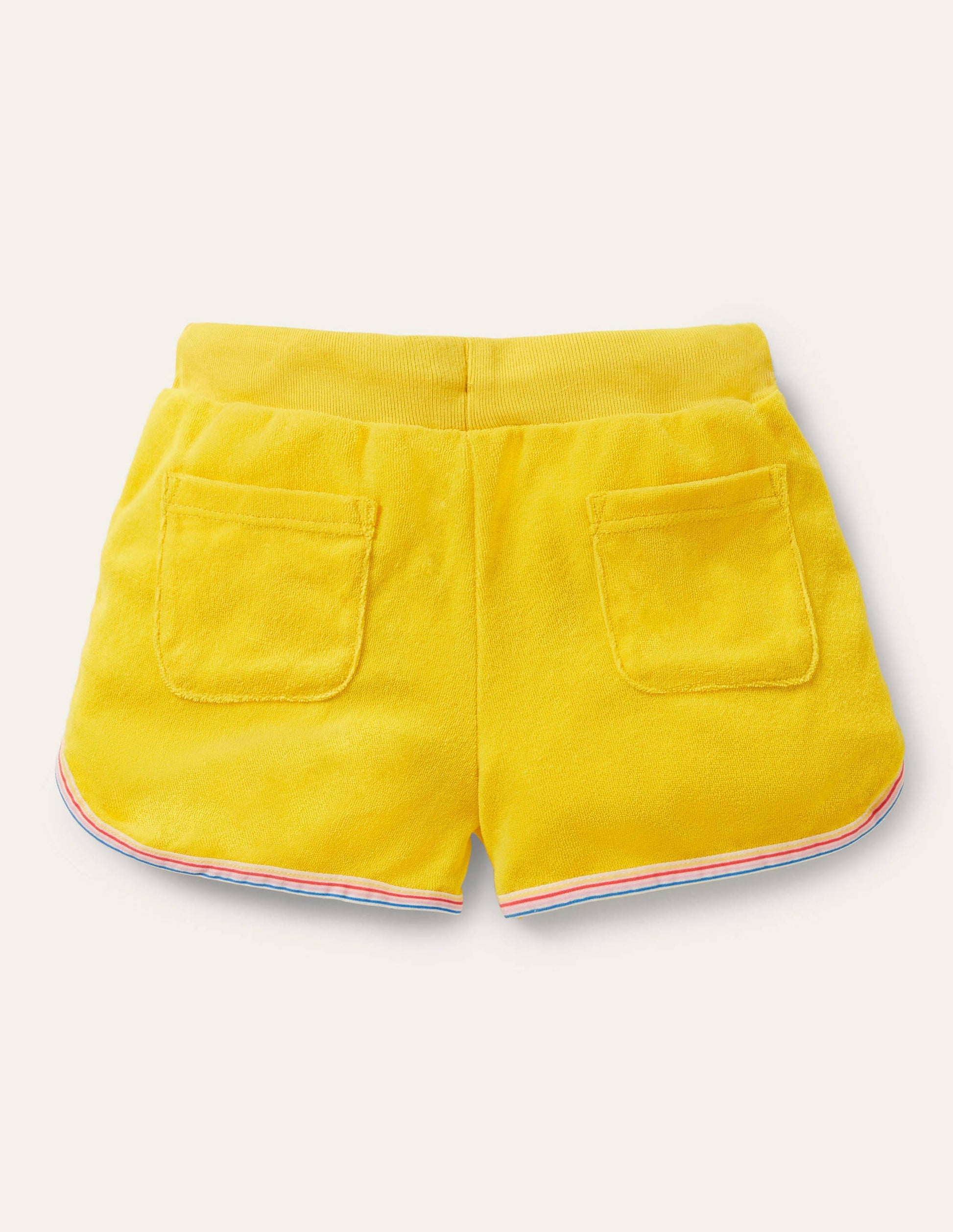 Retro Towelling Shorts-Daffodil Yellow-2