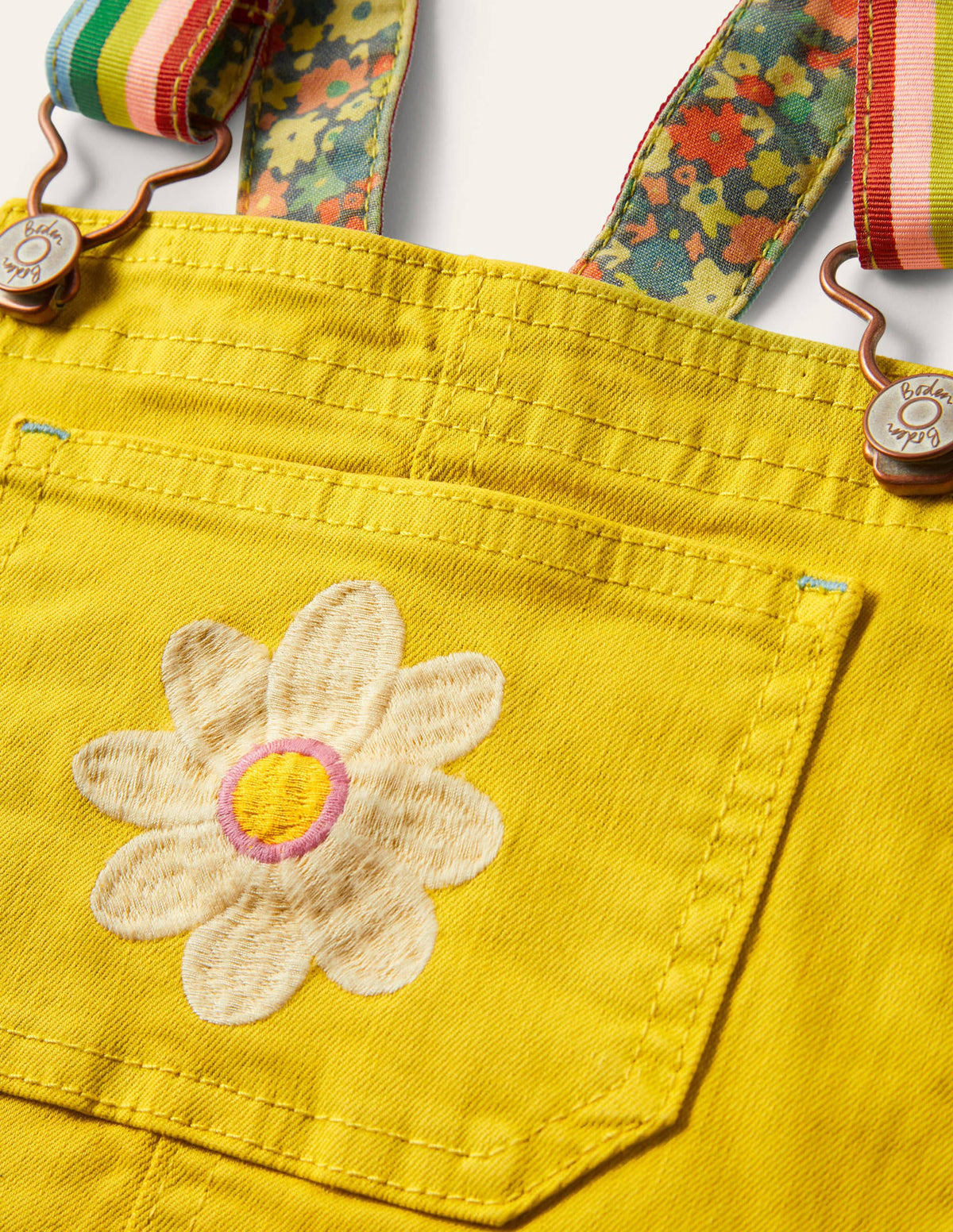 Fun Short Overalls-Sweetcorn Yellow Flower - Image 3