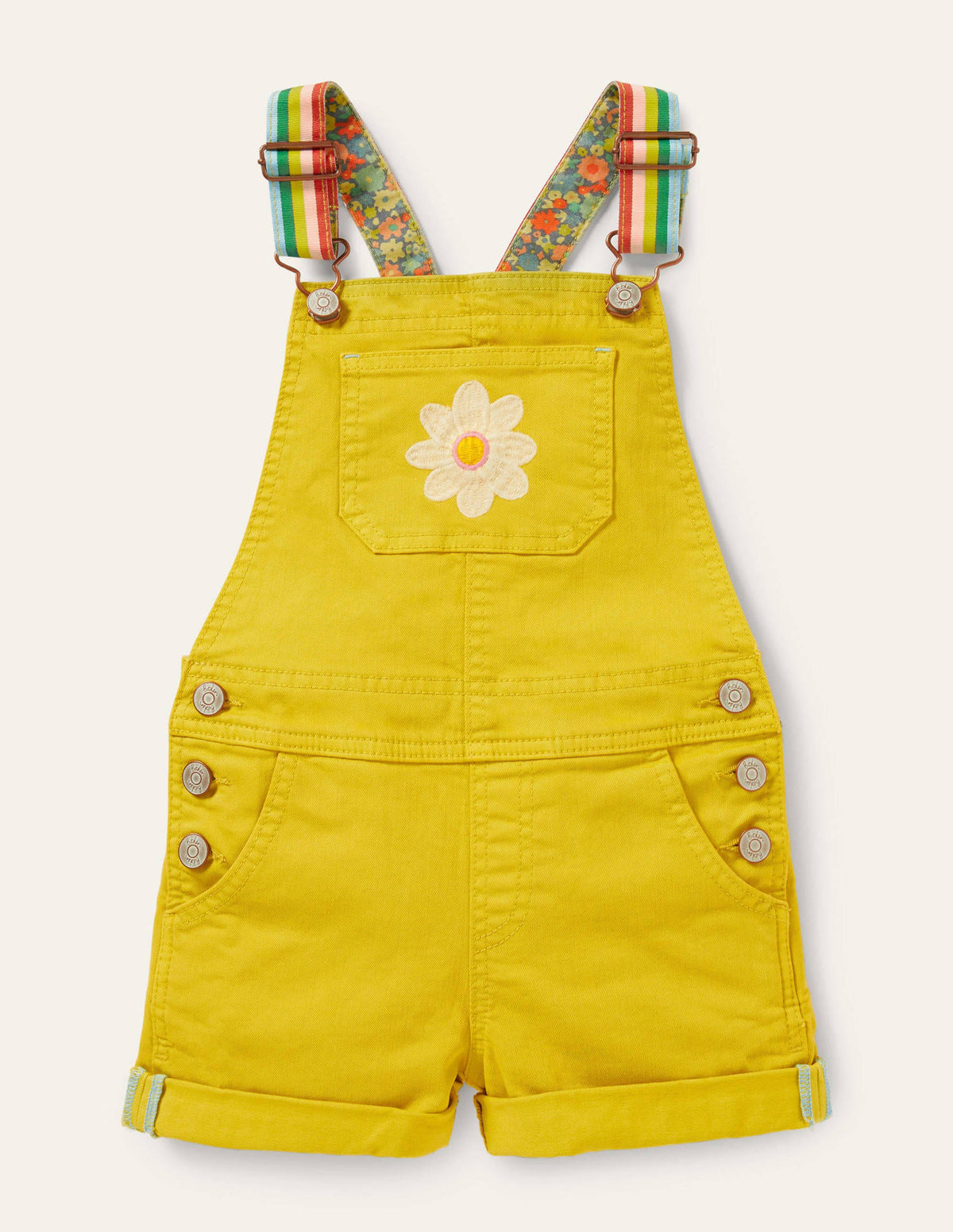 Fun Short Overalls-Sweetcorn Yellow Flower - Image 1