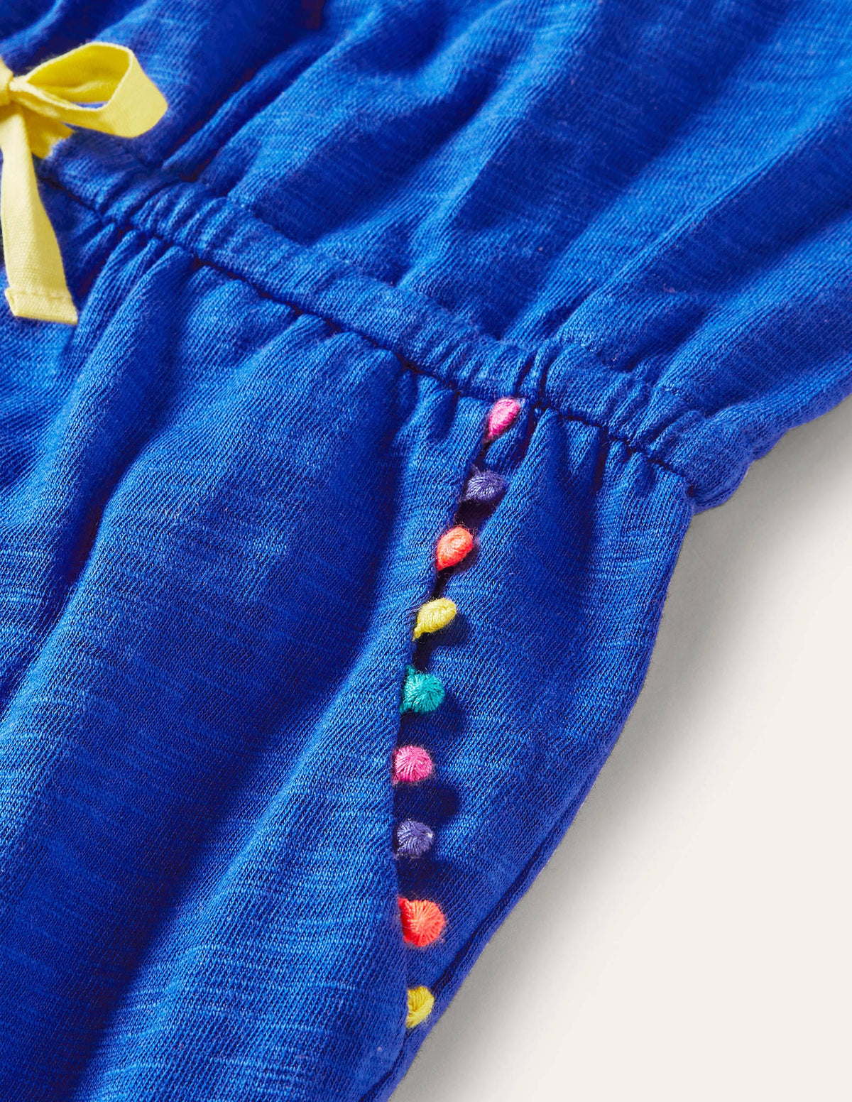 Charlie Pom Jersey Romper-Bold Blue-3