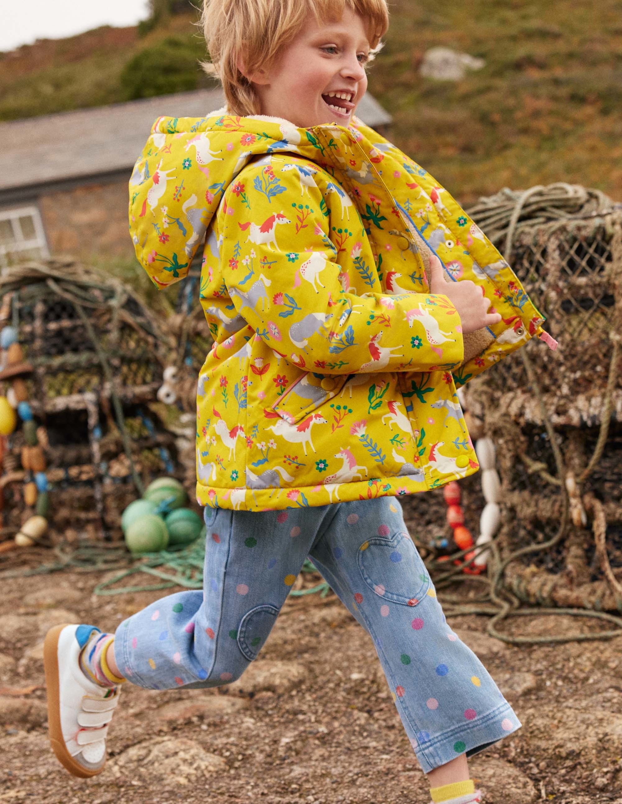 Sherpa Lined Anorak-Sweetcorn Yellow Ponies - Image 2