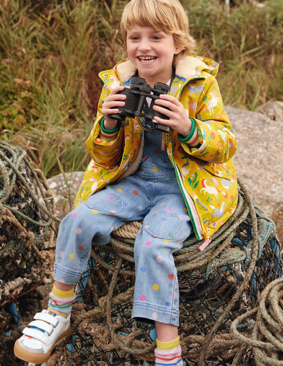 Sherpa Lined Anorak-Sweetcorn Yellow Ponies - Image 3
