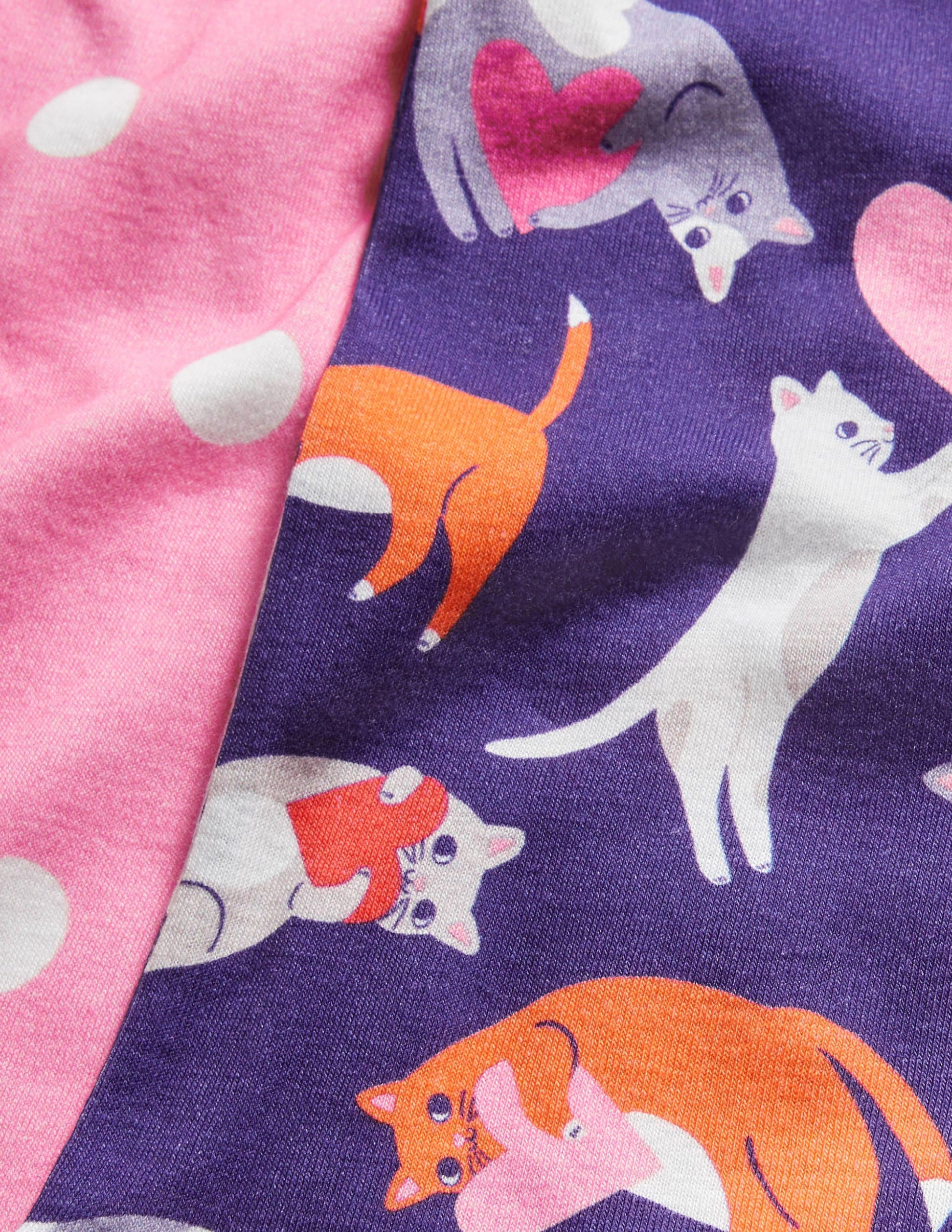 Twin Pack Snug Pajamas-Starboard Blue Love Cats-3