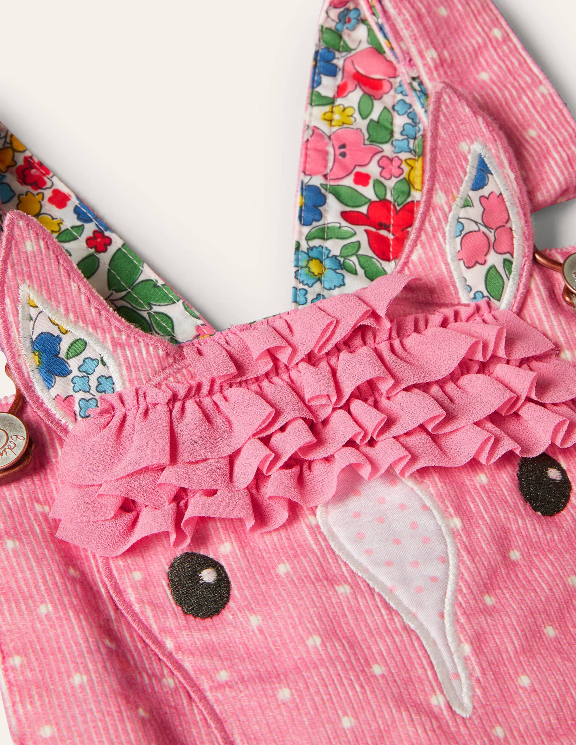 Appliqué Horse Overalls-Formica Pink - Image 3