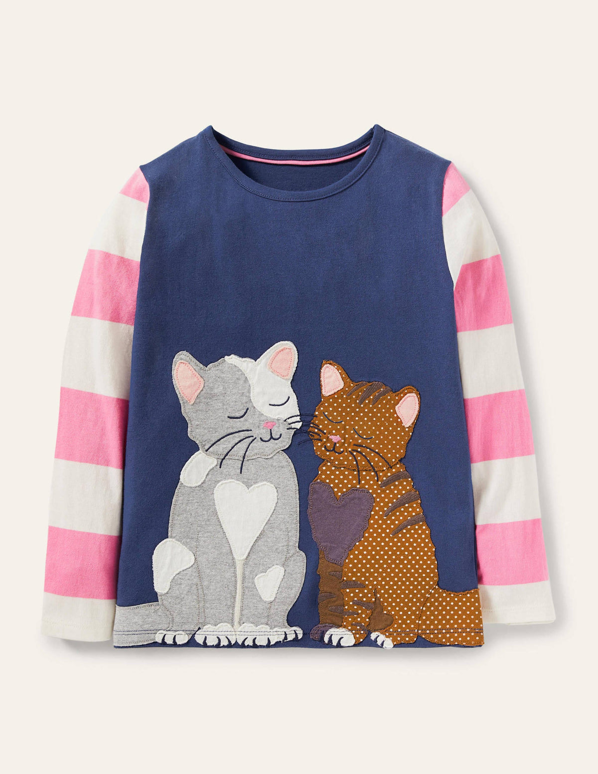 Front & Back Appliqué  T-shirt-Starboard Blue Cats-1