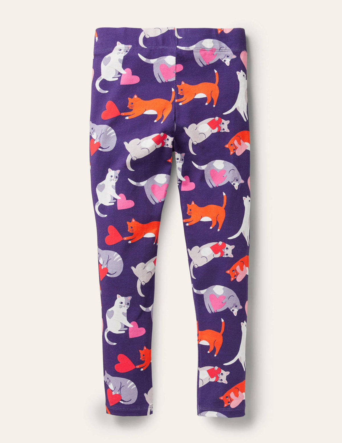Fun Leggings-Starboard Blue Love Cats-2