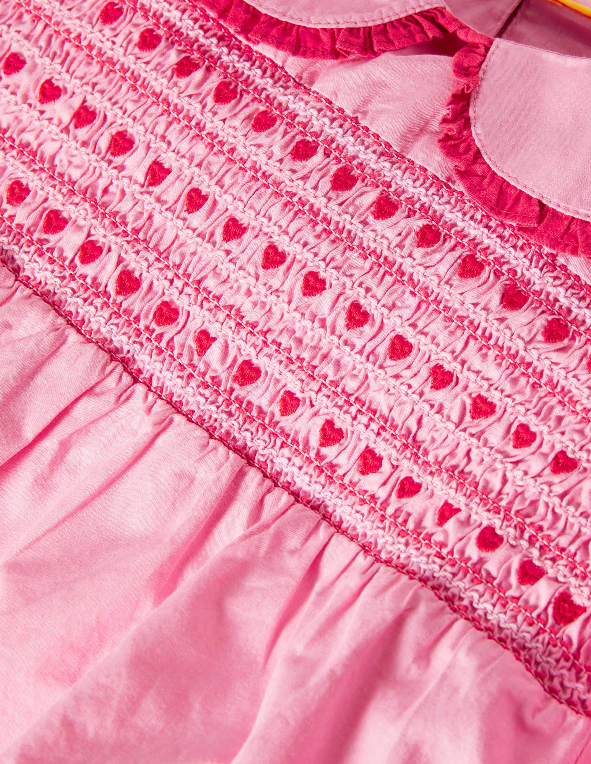 Smocked Collared Woven Top-Formica Pink - Image 3