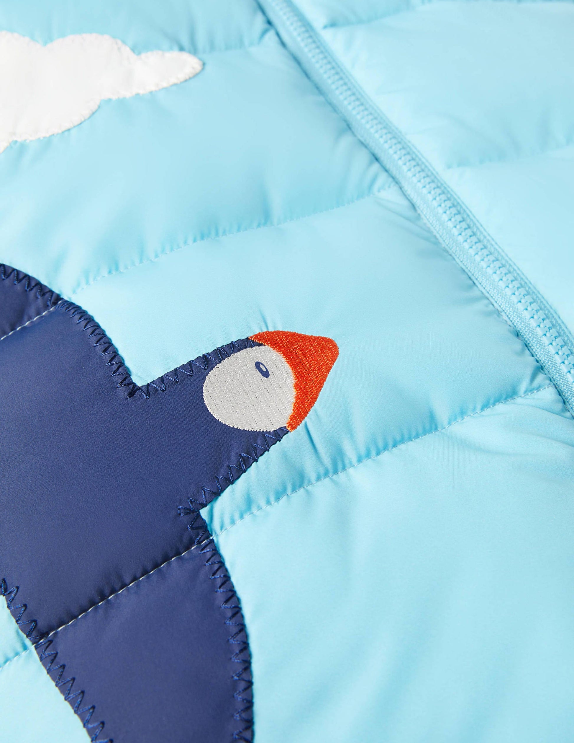 Scene Padded Vest-Aqua Blue Scene-3