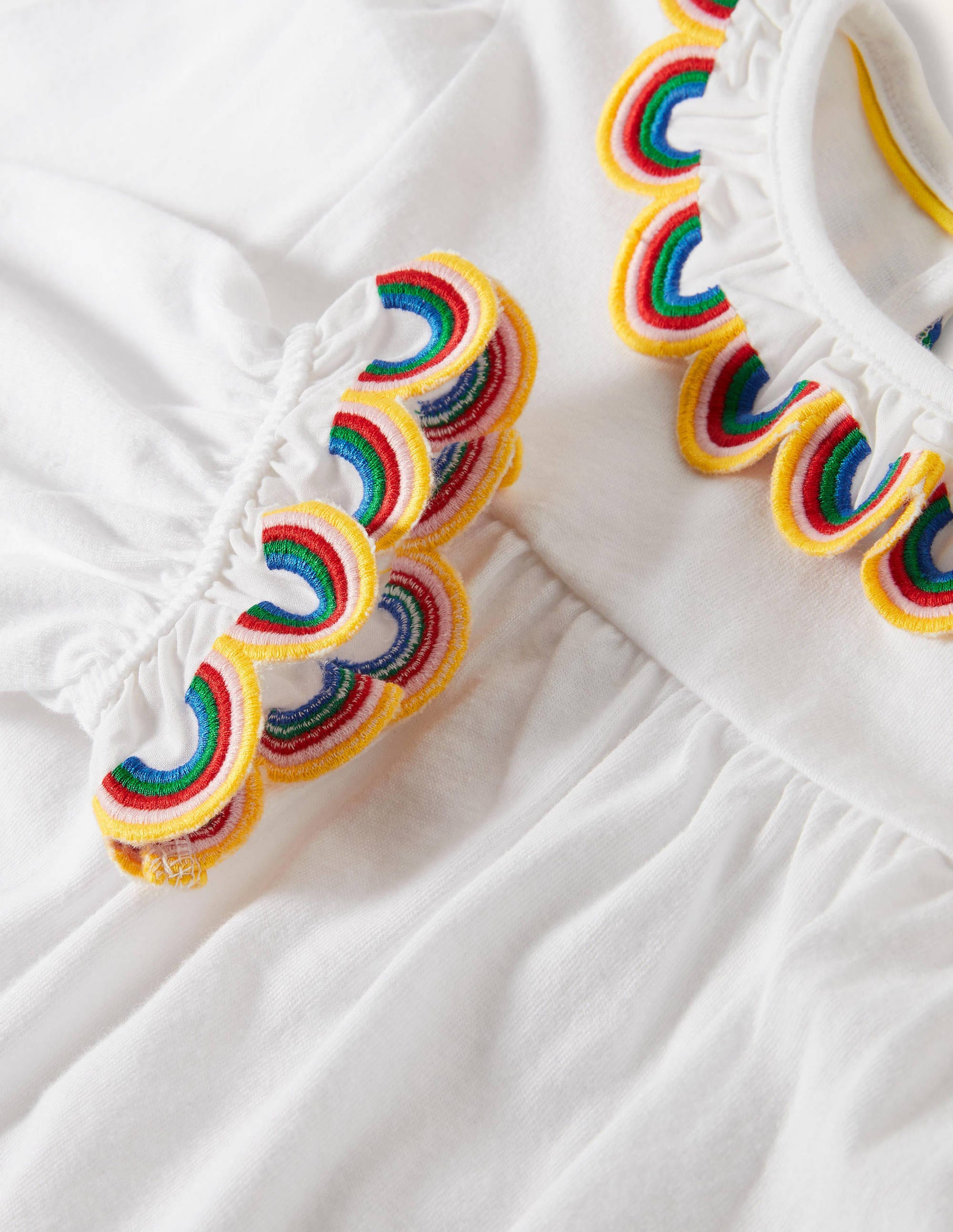 Rainbow Scallop Top-White - Image 3