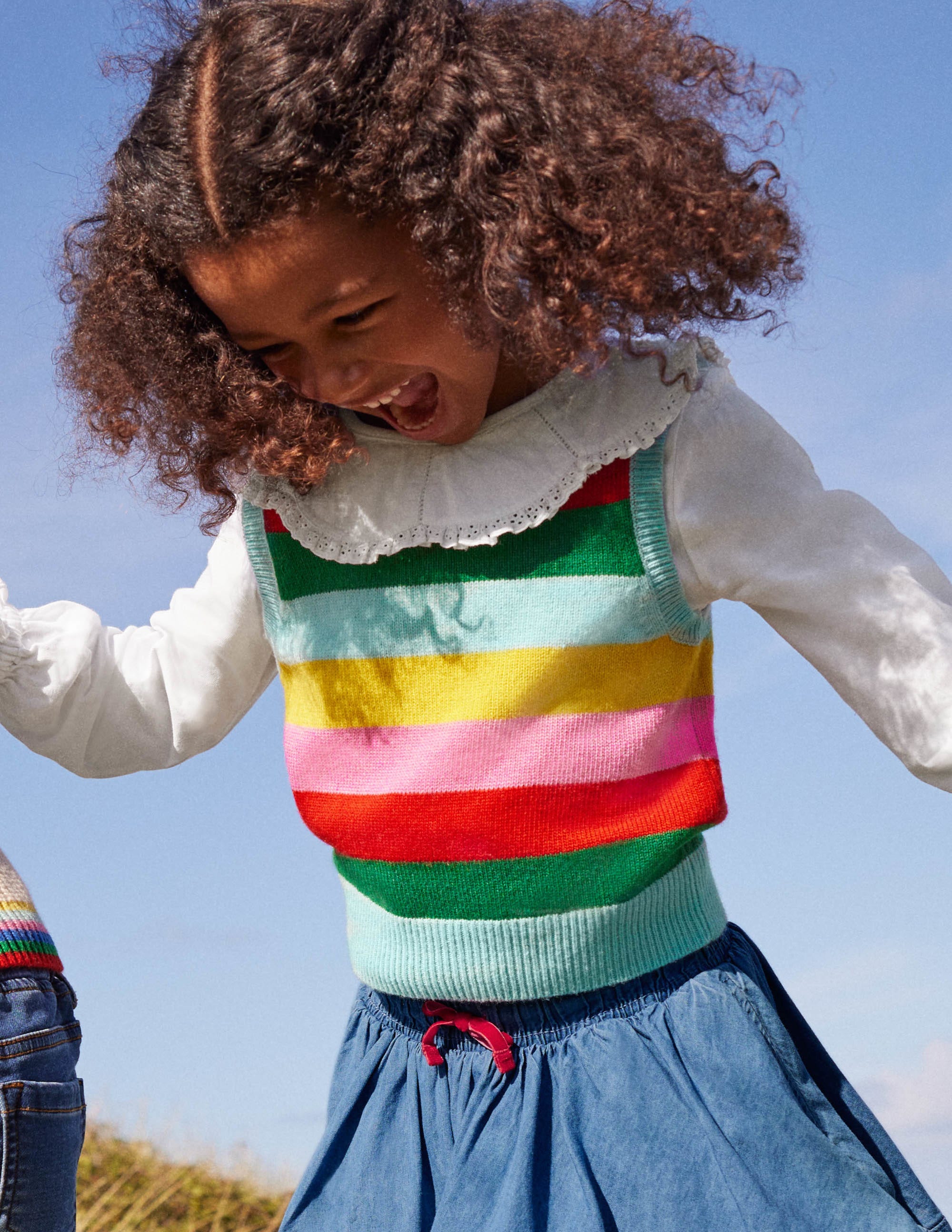 Knitted Stripe Sweater Vest-Multi Stripe - Image 4
