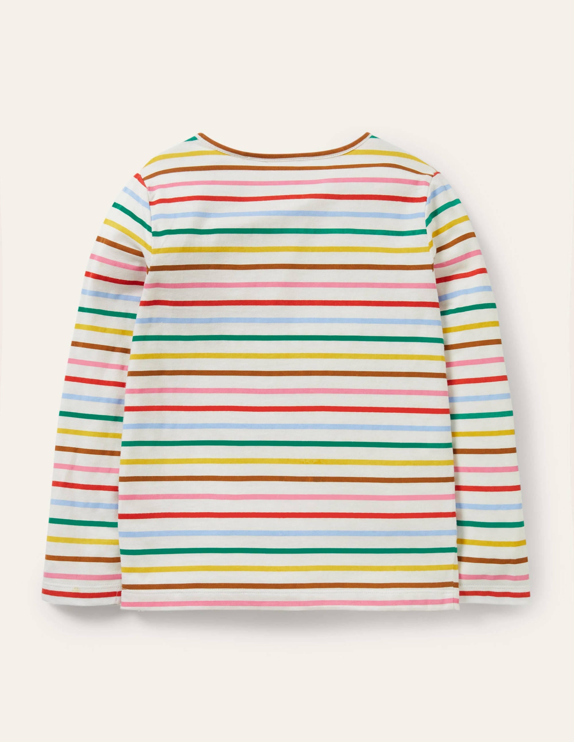 Big Appliqué T-shirt-Ivory/ Rainbow Dog - Image 2