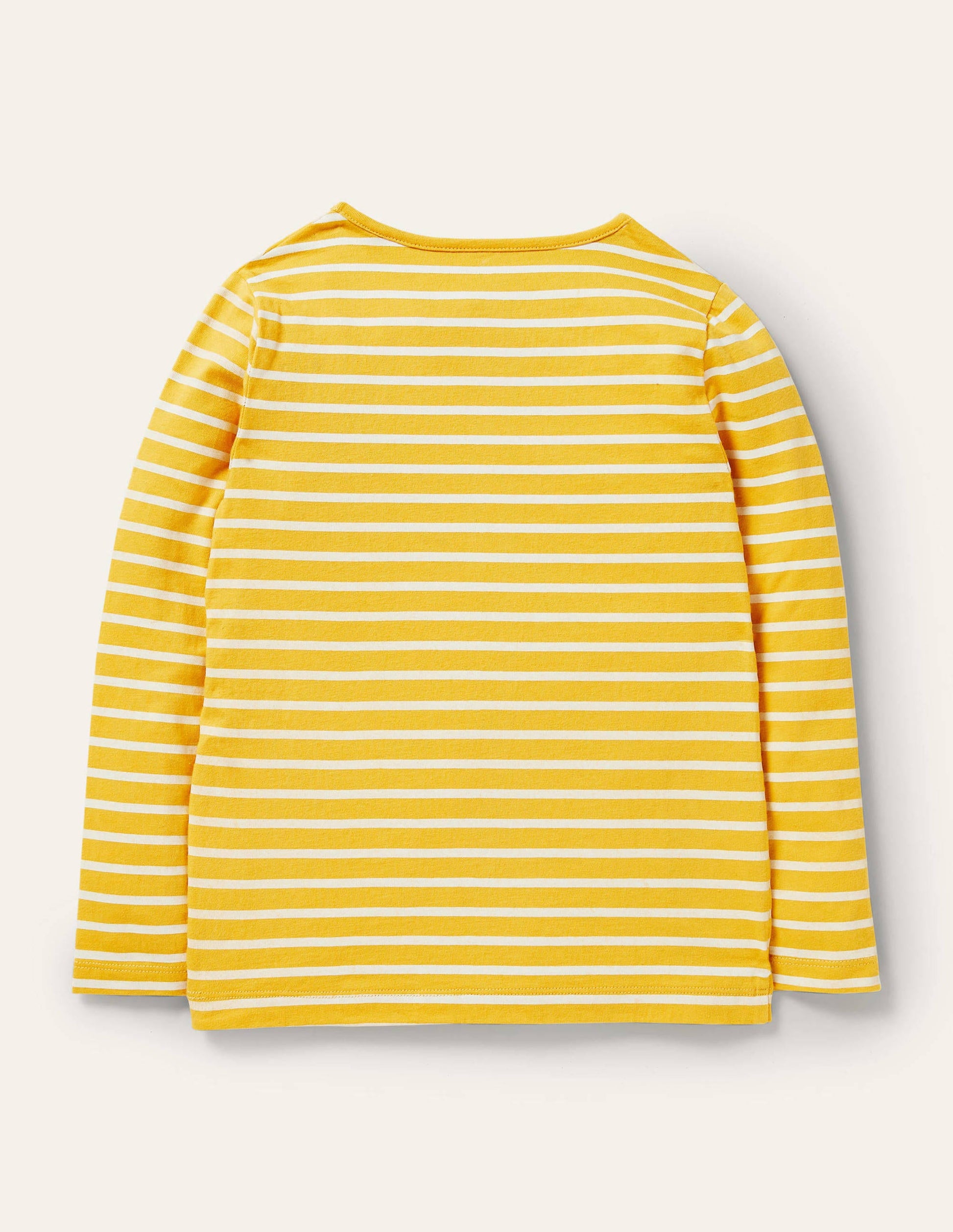 Big Appliqué T-shirt-Sweetcorn Yellow/Ivory Birds-2