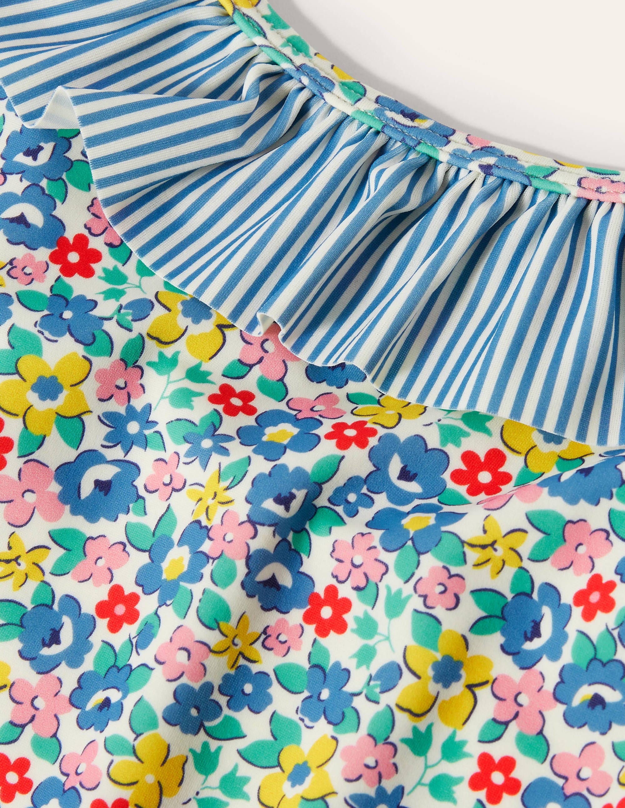 Frill Swimsuit-Elizabethan Blue Spring Floral - Image 3