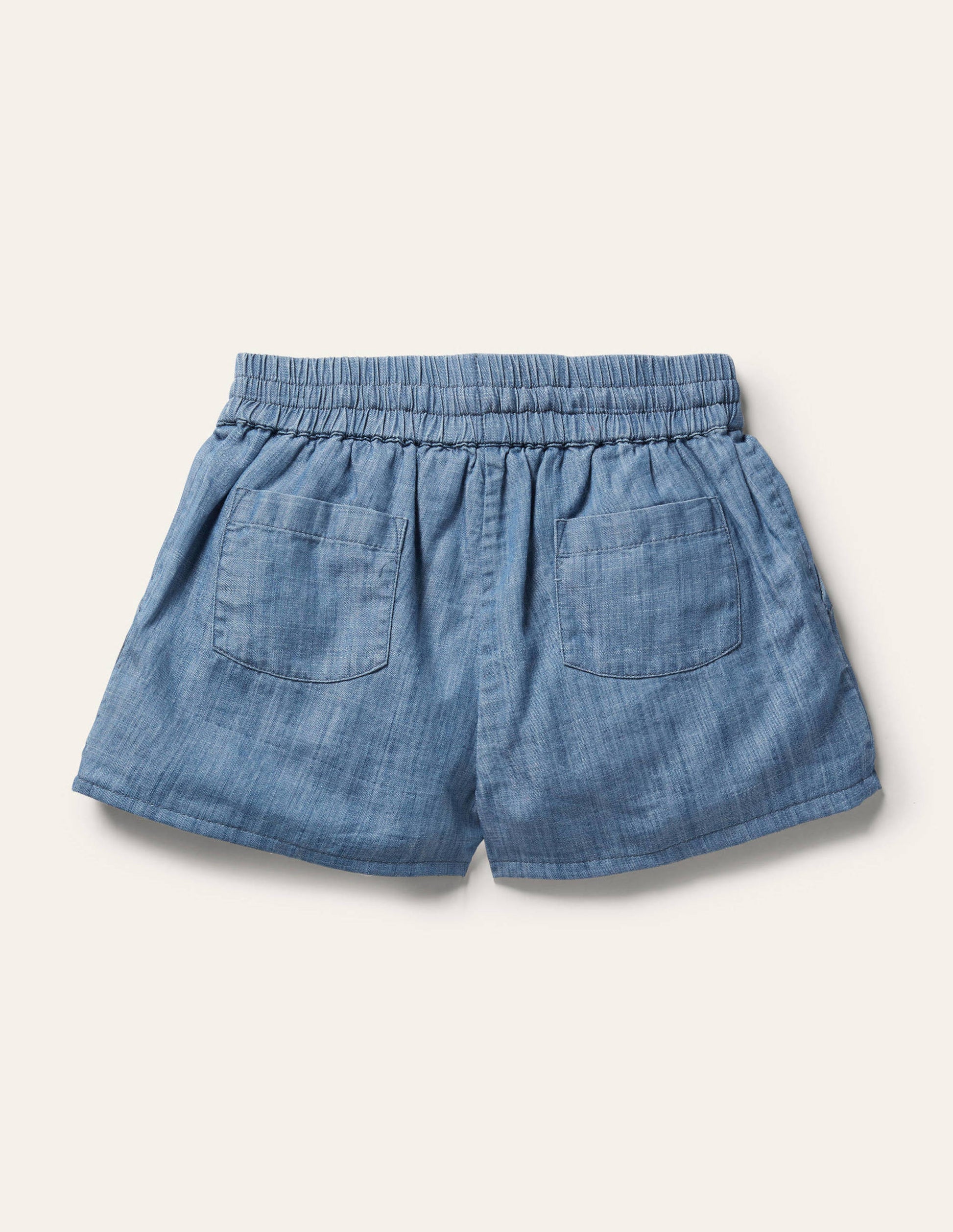 Woven Shorts-Chambray-2