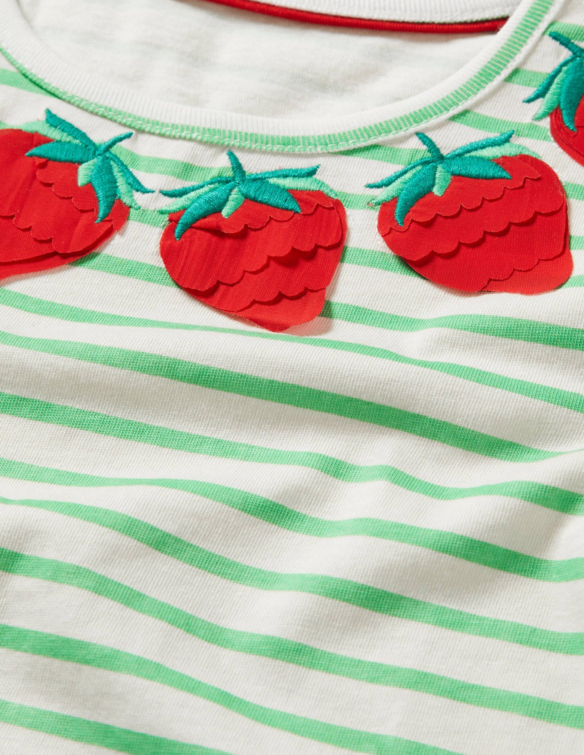 Stripy Logo T-Shirt-Ivory/Aloe Green Strawberry-3