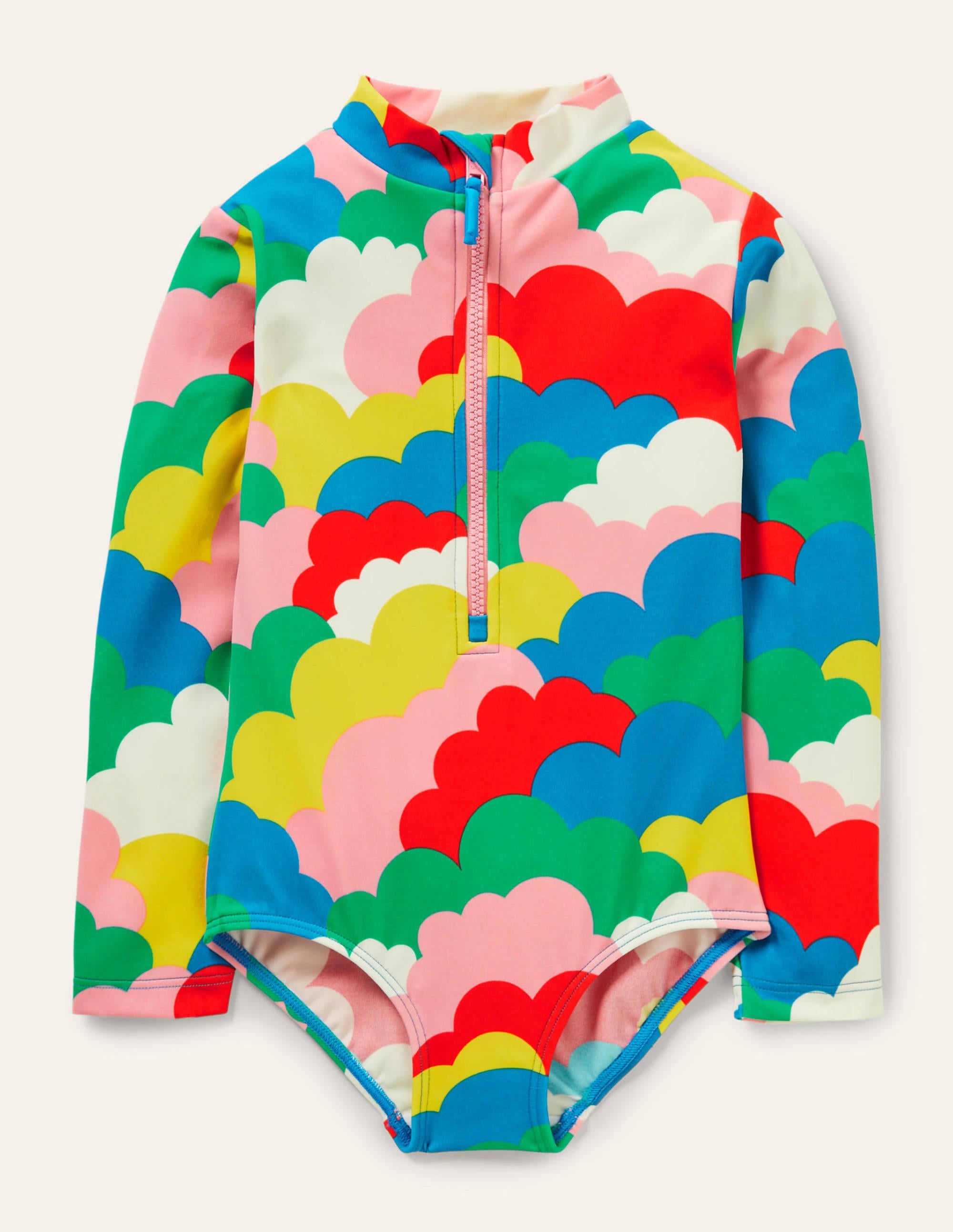 Long-sleeved Swimsuit-Multi Clouds - Image 1