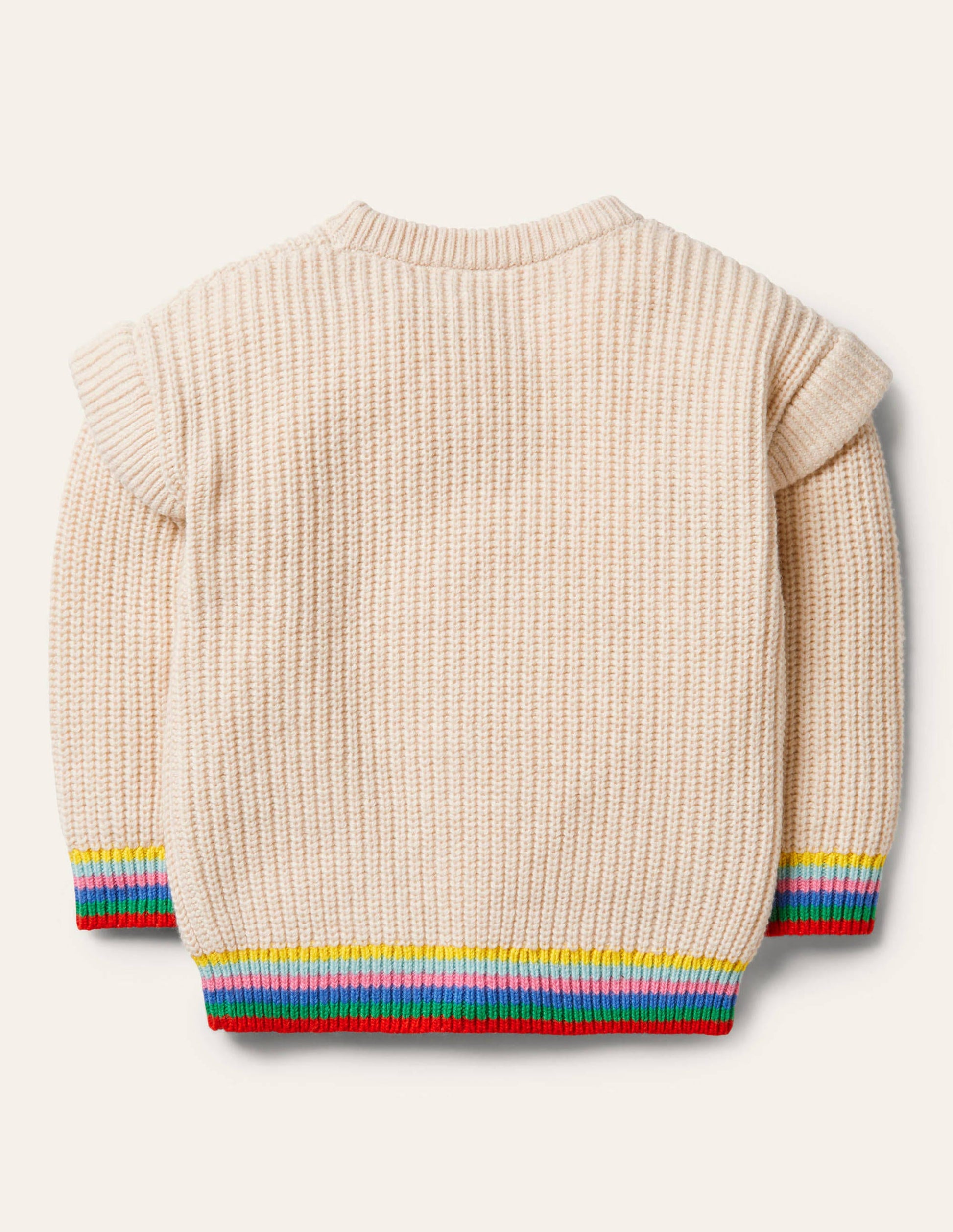 Rainbow Rib Sweater-Ecru-2