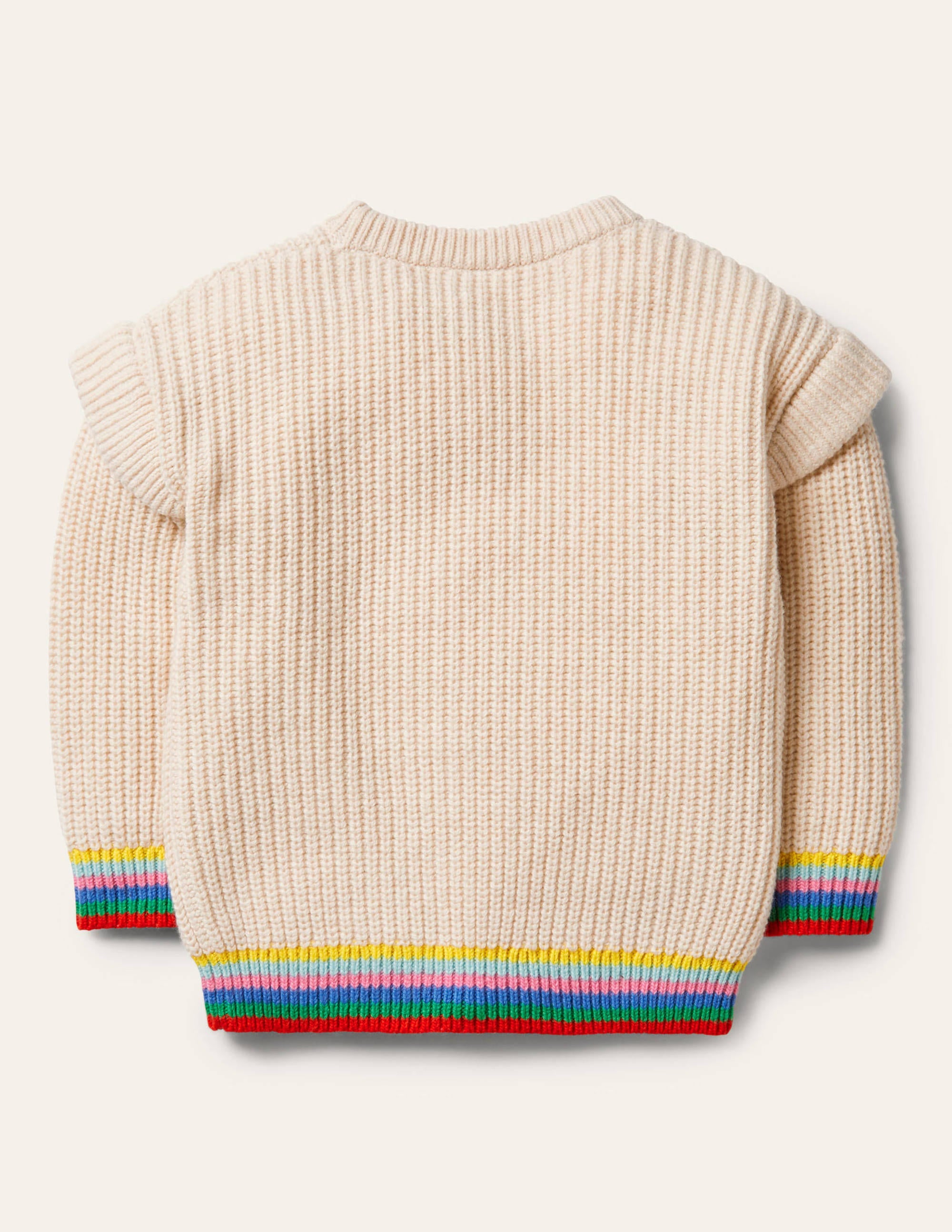 Rainbow Rib Sweater-Ecru - Image 2