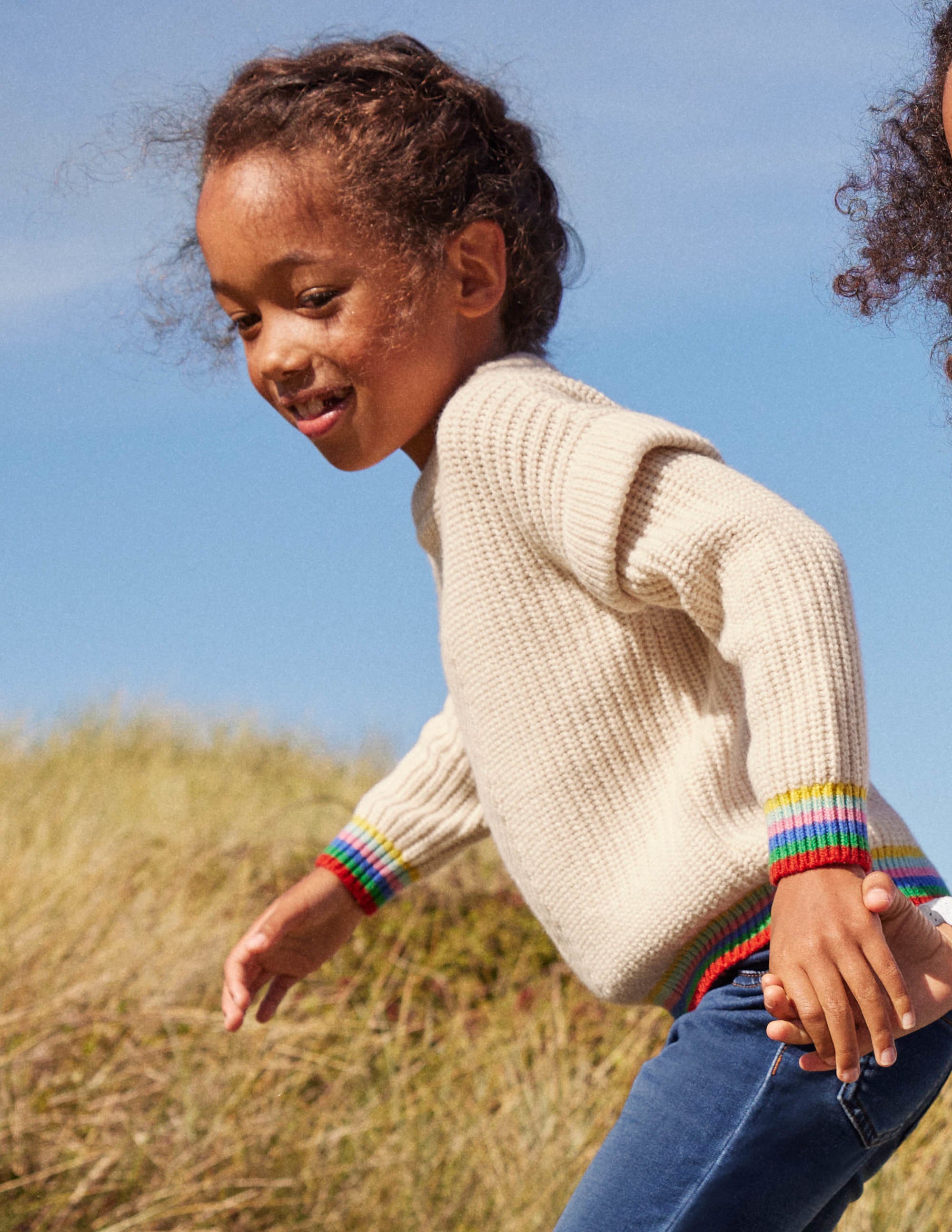 Rainbow Rib Sweater-Ecru - Image 4