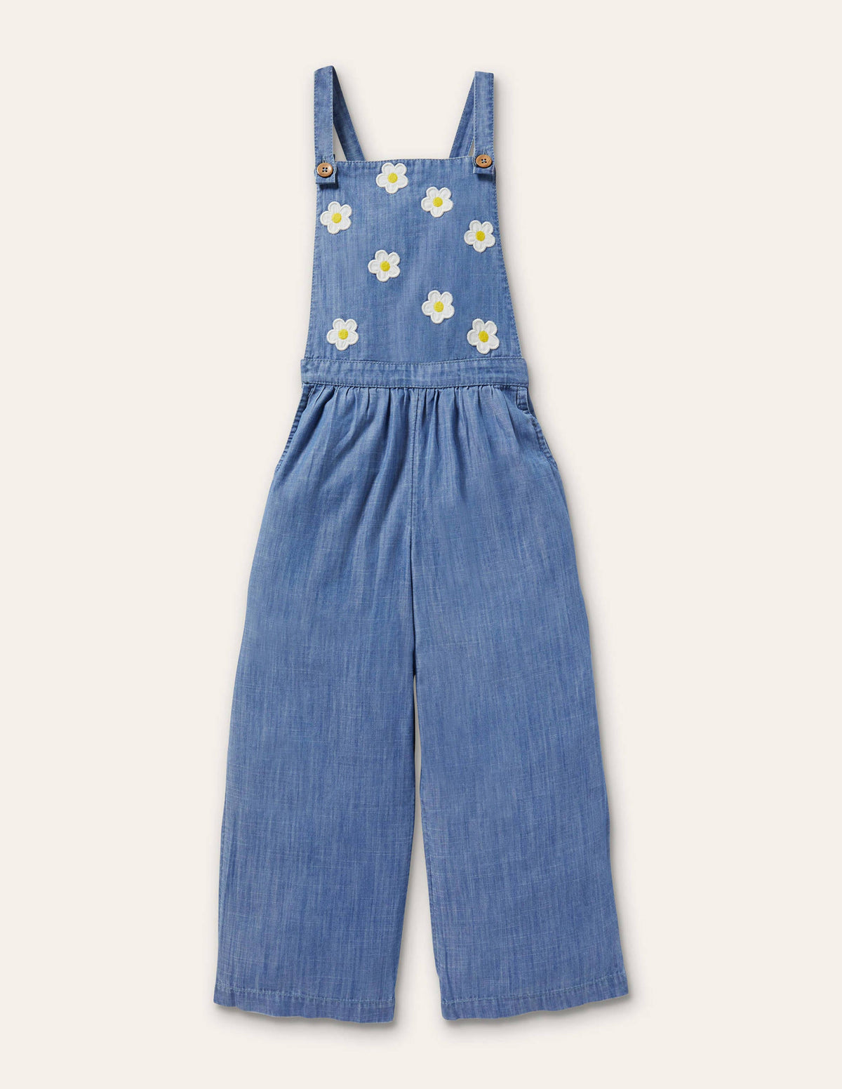 Floral Overalls-Daisy Chambray-1