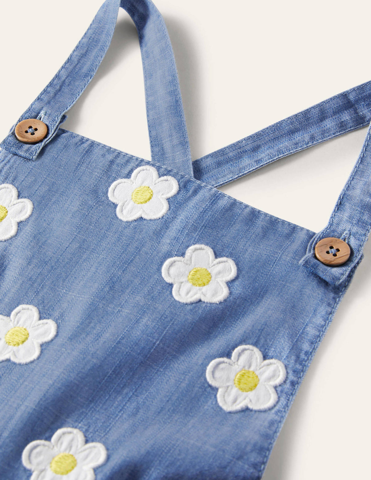 Floral Overalls-Daisy Chambray-3