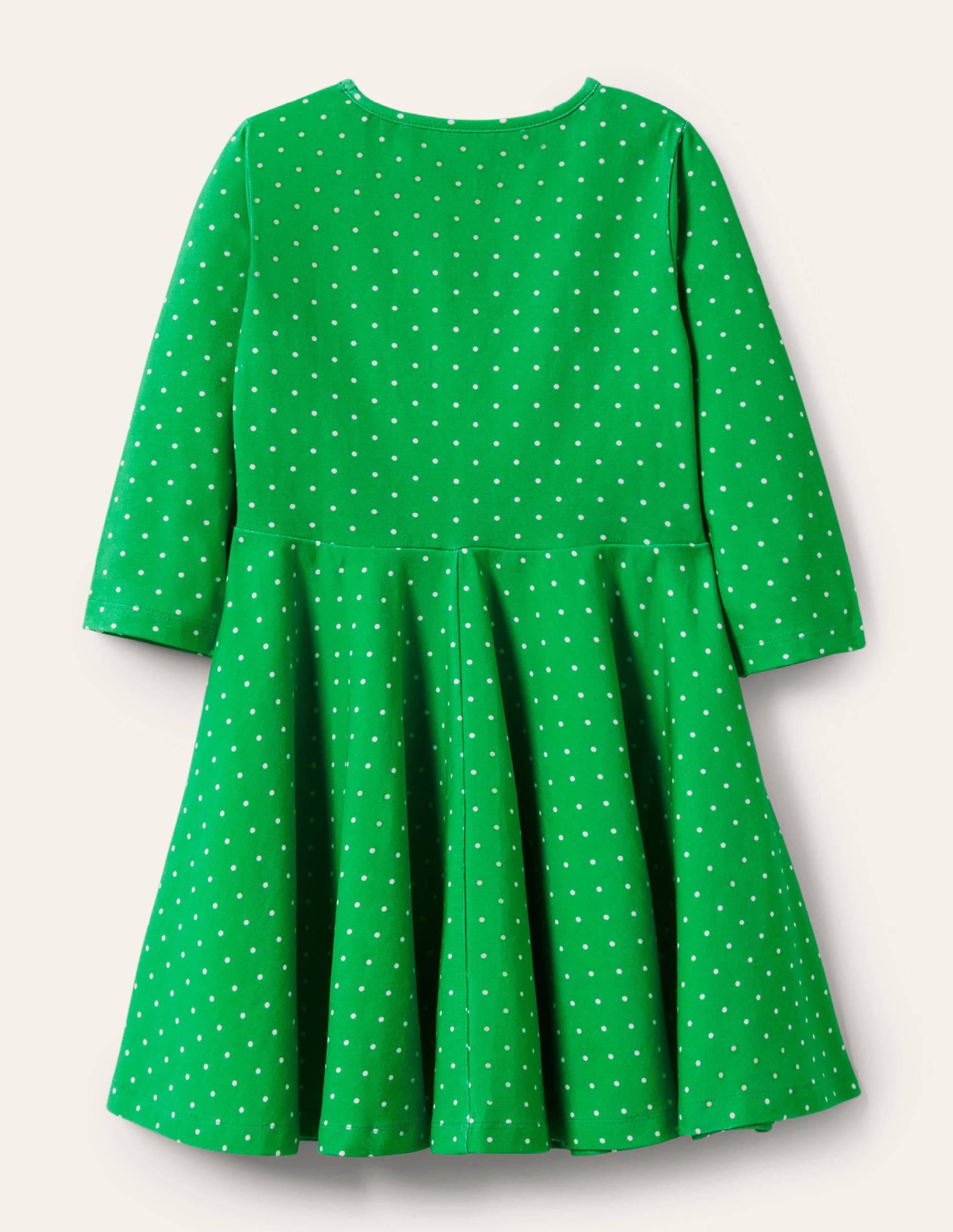 Green Floral Flutter Detail Smocked Dress-Aloe Green Spot - Image 2