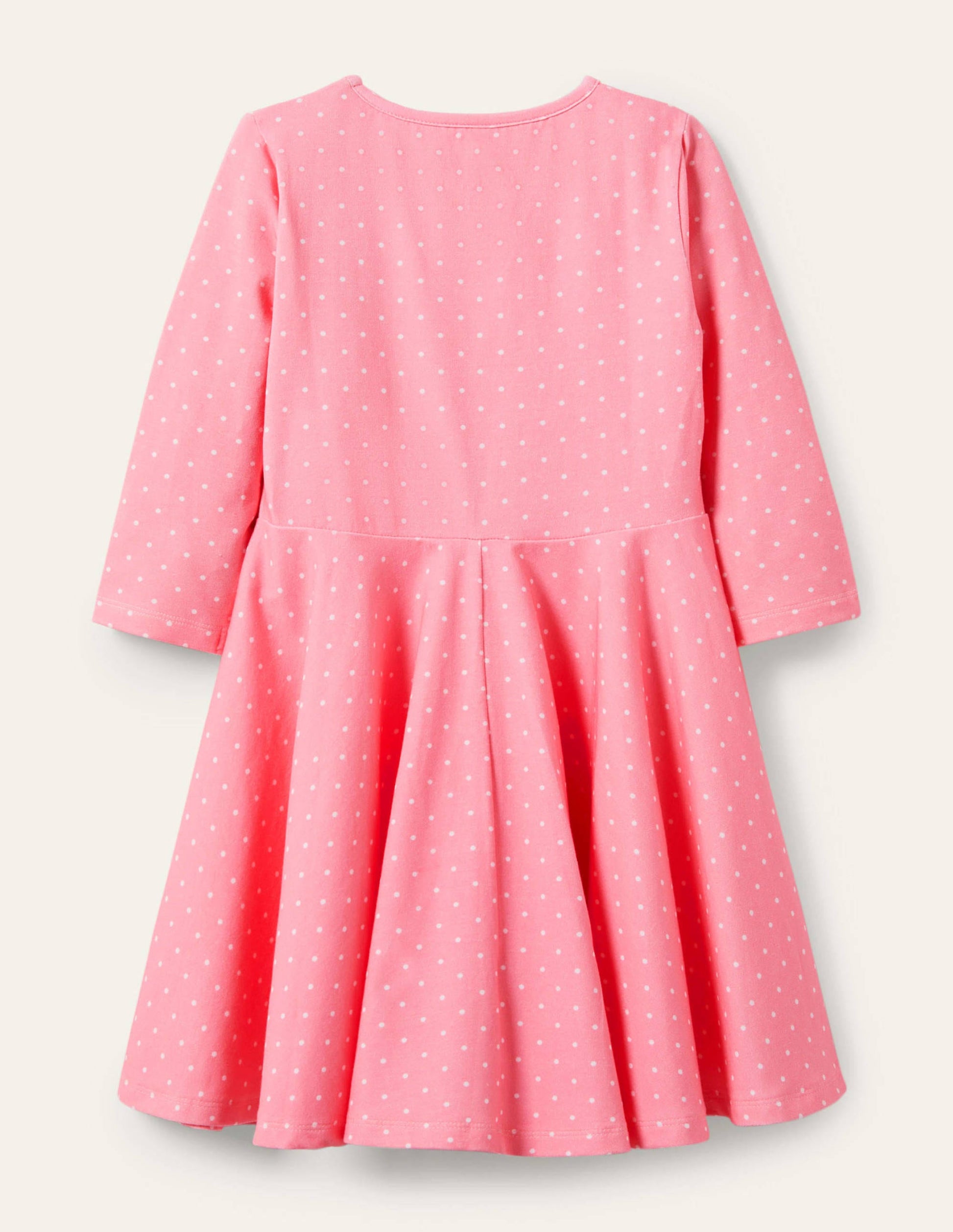 Flutter Detail Twirly Dress-Pink Lemonade Spot-2