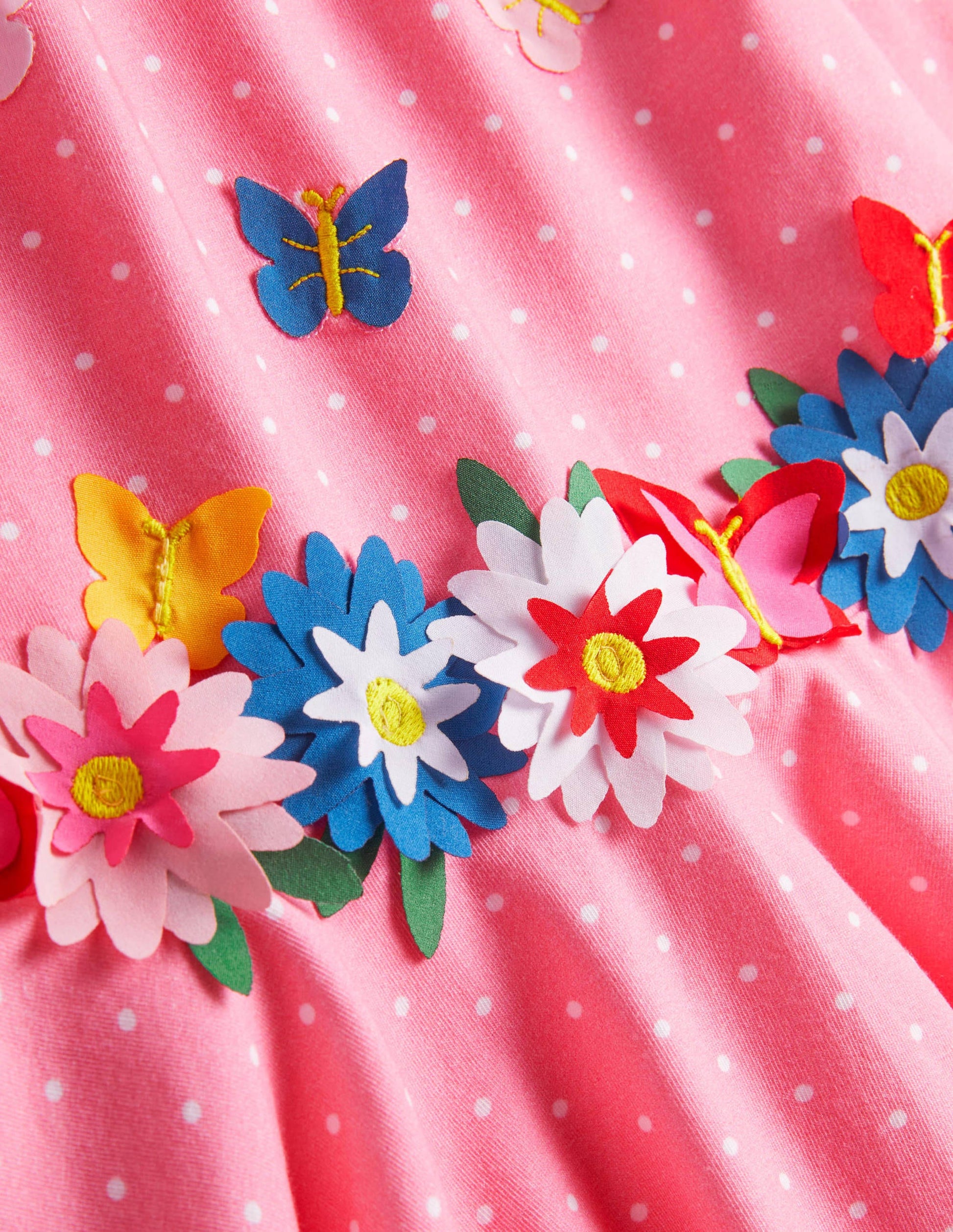 Flutter Detail Twirly Dress-Pink Lemonade Spot-3