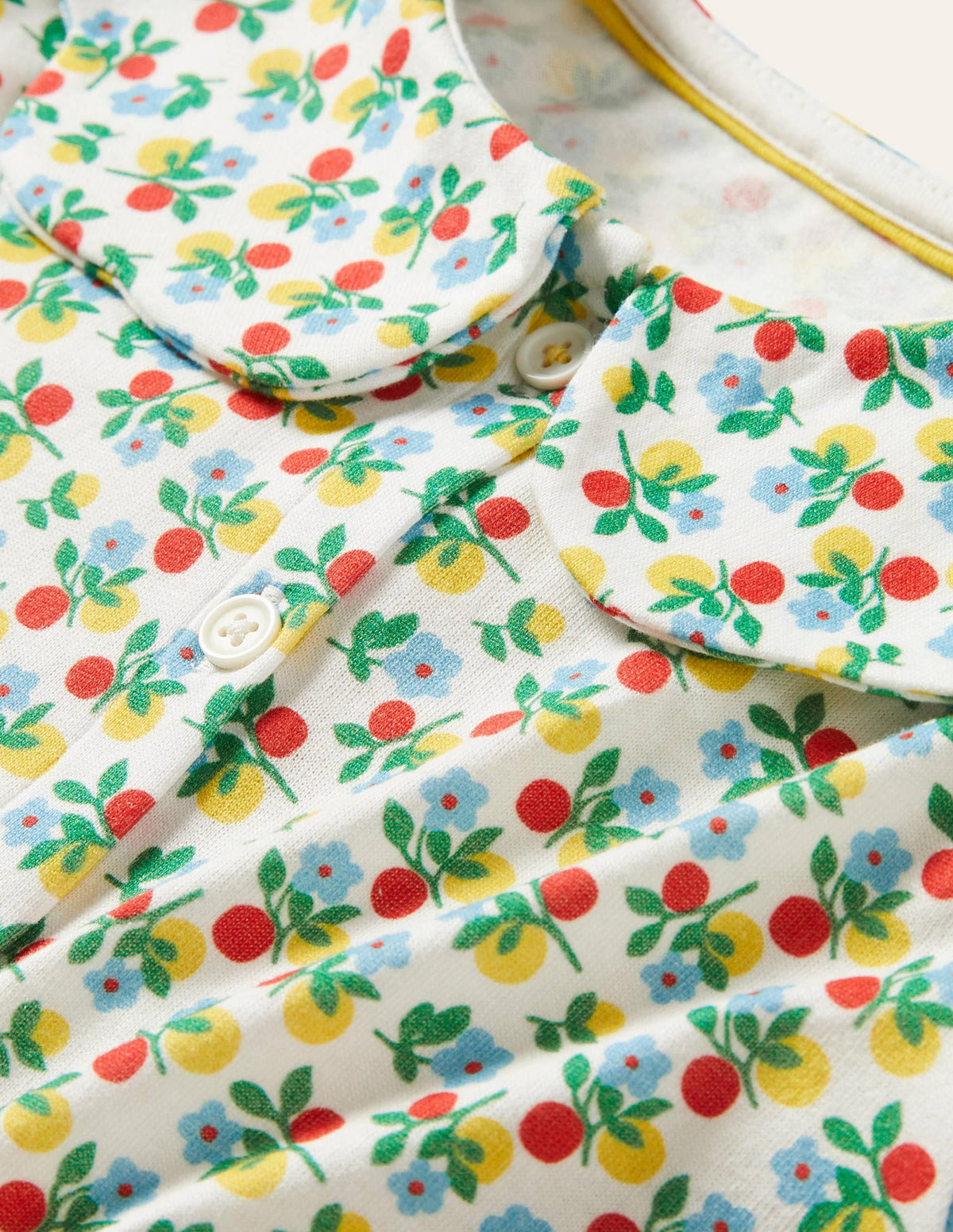 Printed Collar Top-Ivory Berry Blossom-3