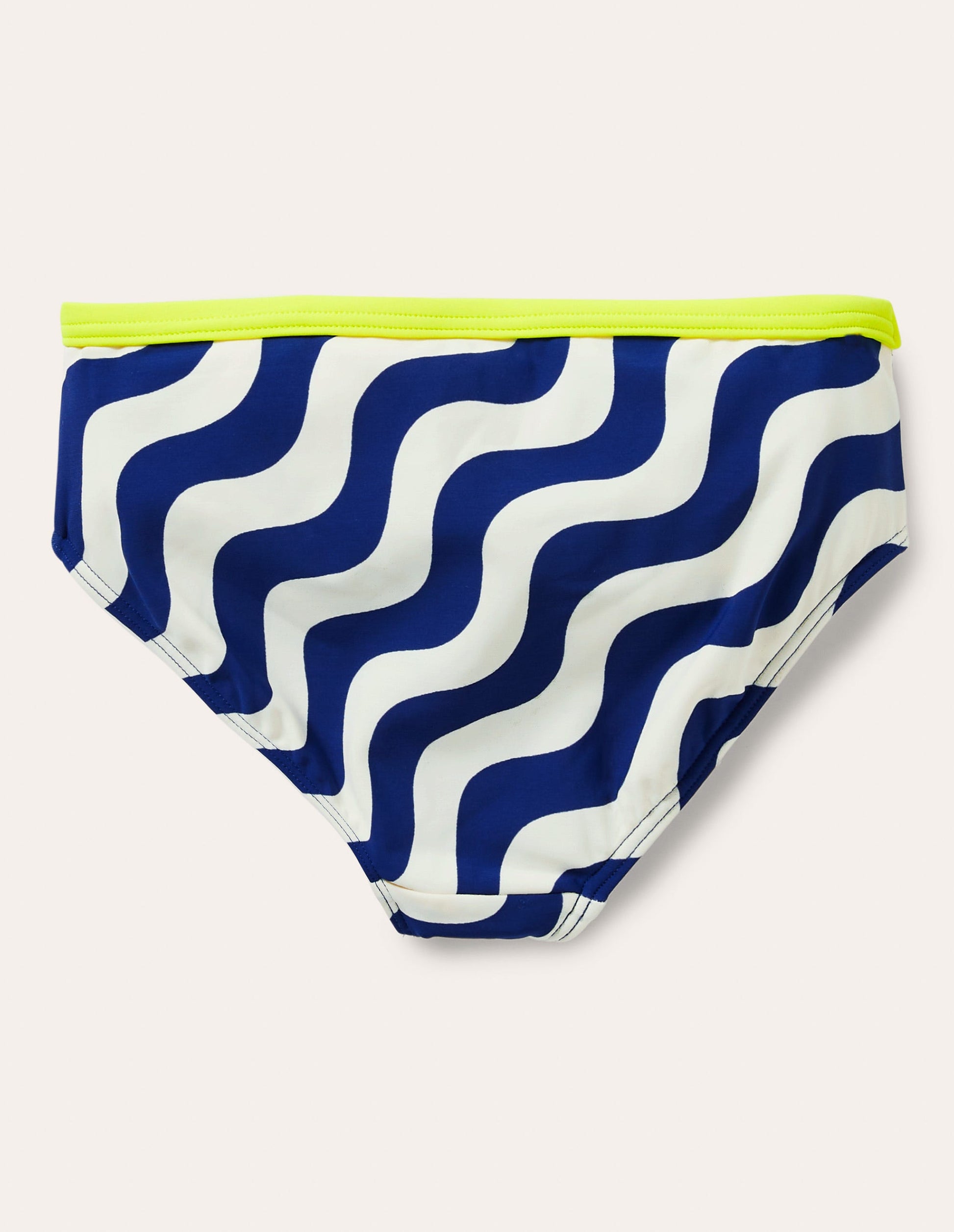 Patterned Bikini Bottoms-Ivory/Blue Wave-3