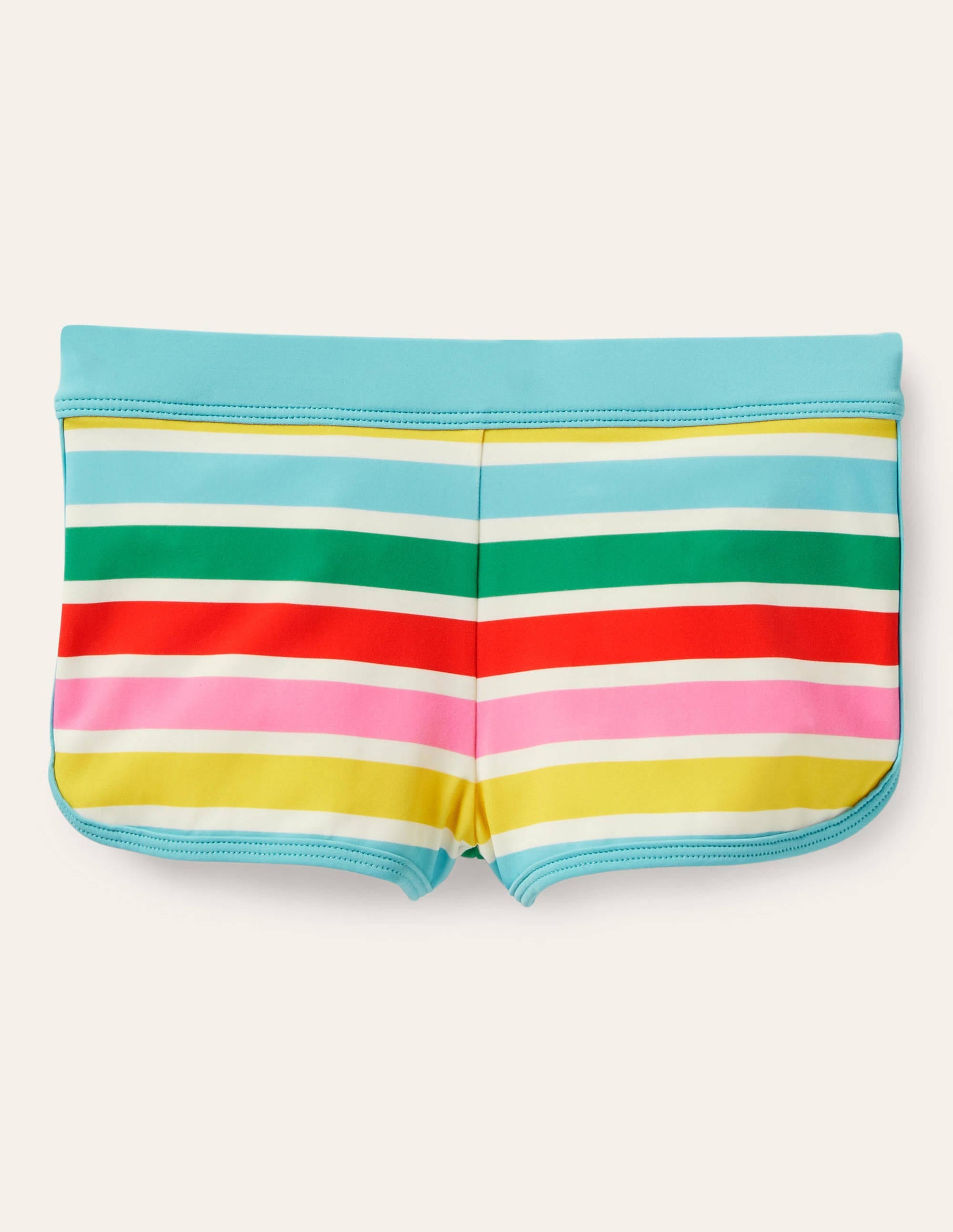 Patterned Swim Shorts-Ivory/Multi Rainbow - Image 1