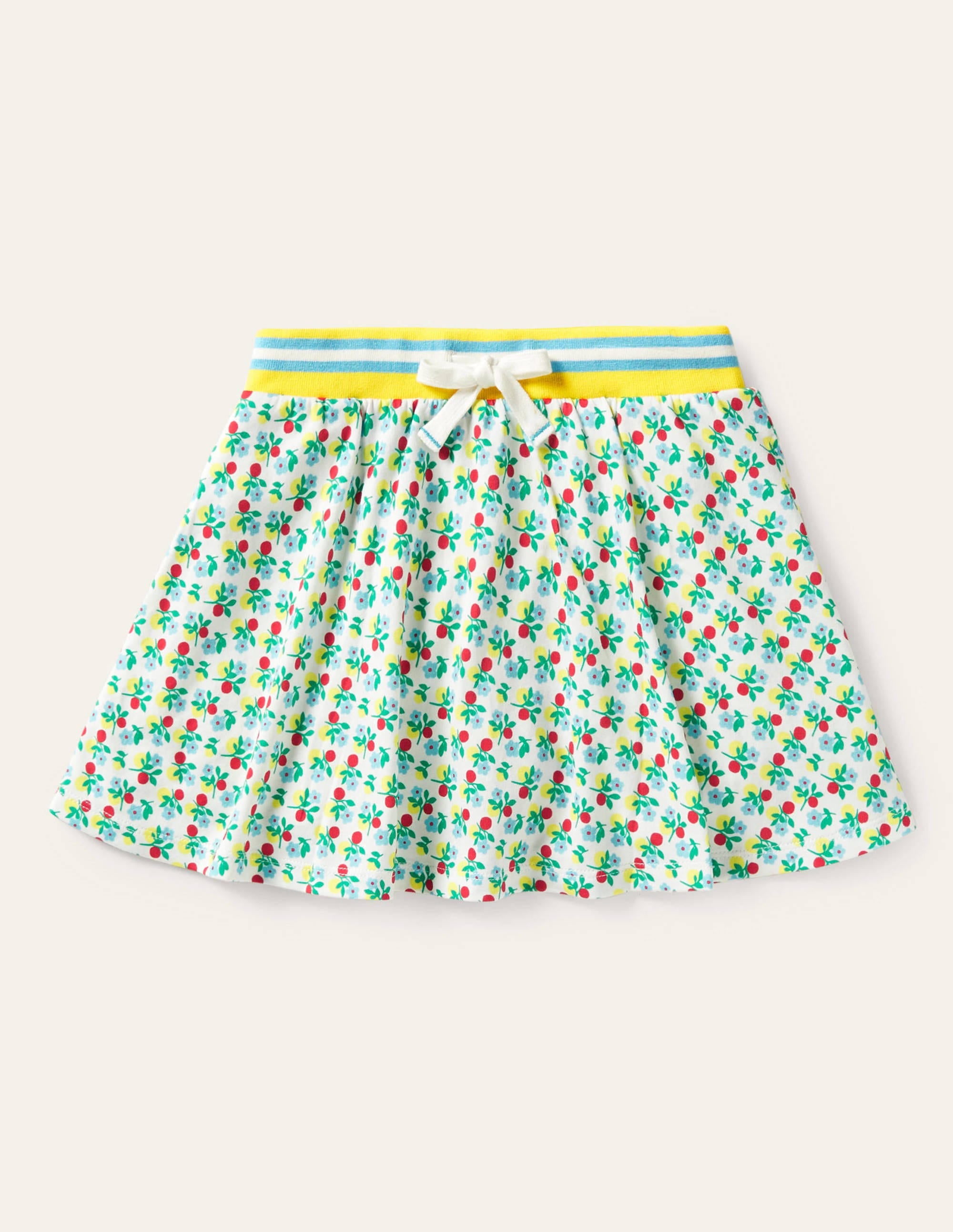 Printed Jersey Skort-Ivory Berry Blossom - Image 1