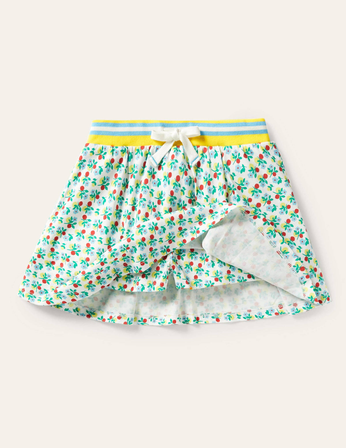 Printed Jersey Skort-Ivory Berry Blossom - Image 3