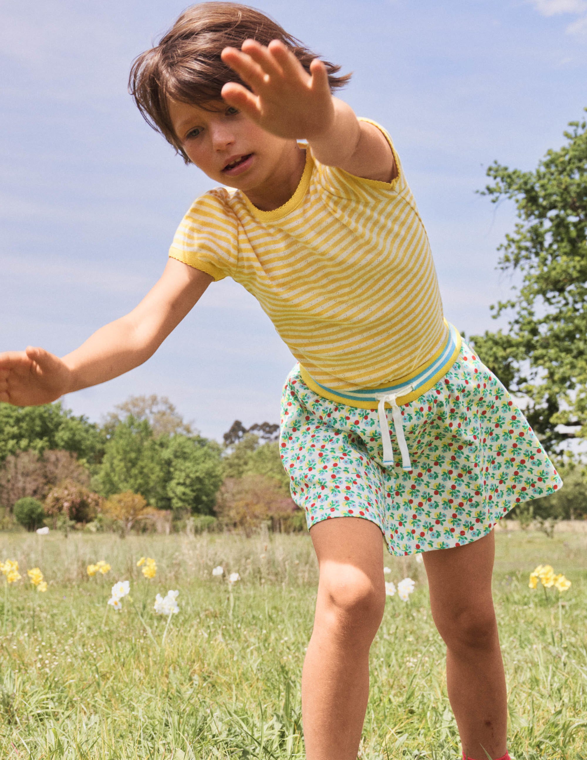 Printed Jersey Skort-Ivory Berry Blossom - Image 7
