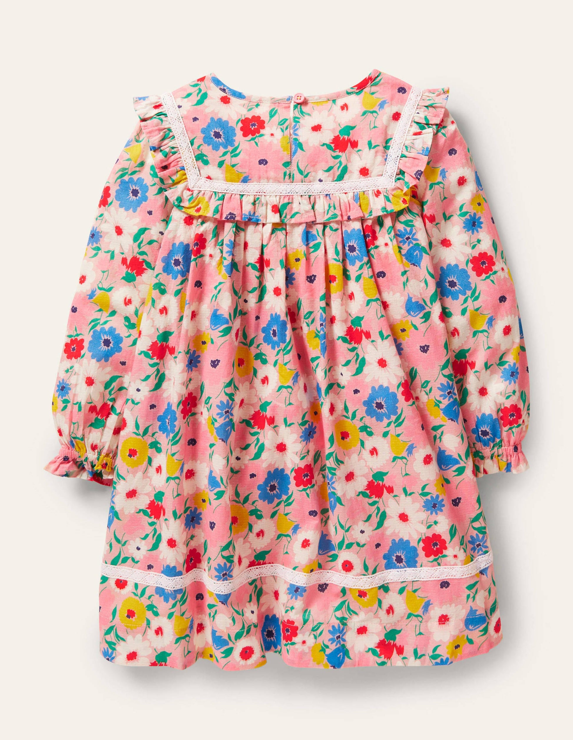 Long Sleeve Floral Dress-Boto Pink Painterly Floral-2